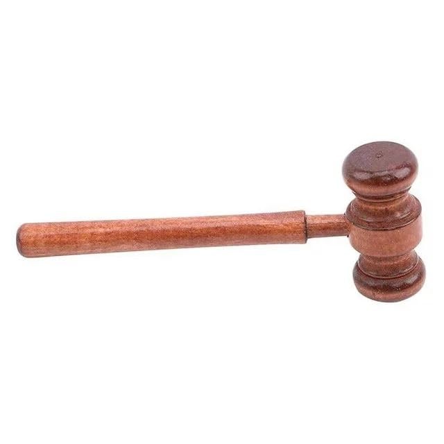 Brown Handmade Wooden Gavel, Vintage Judge Gavel, Auction Gavels, Props and Clot