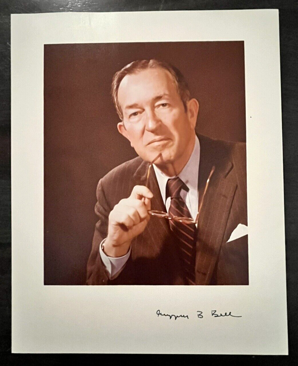 Griffin B Bell Signed Color Photo US Attorney General Jimmy Carter VTG No COA