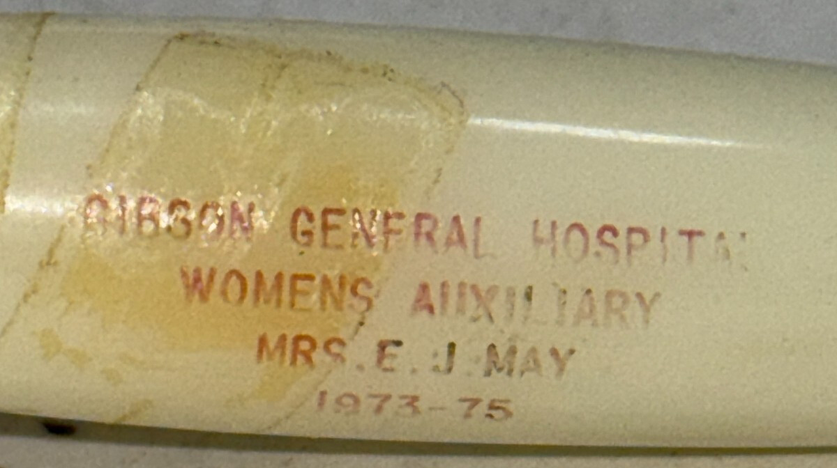 Vintage 1973-75 Gibson General Hospital Judge Gavel White Plastic 7.5″ Long