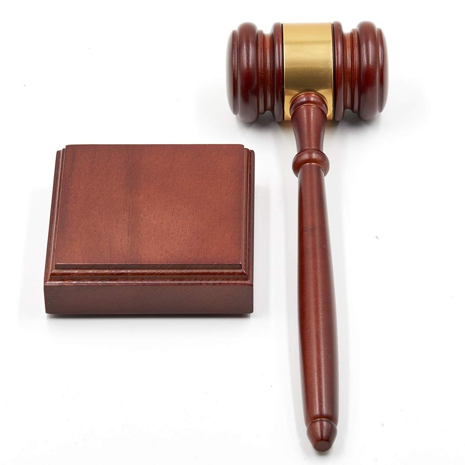 Wooden Gavel and Sound Block for Judge Lawyer Auction 1 Pack