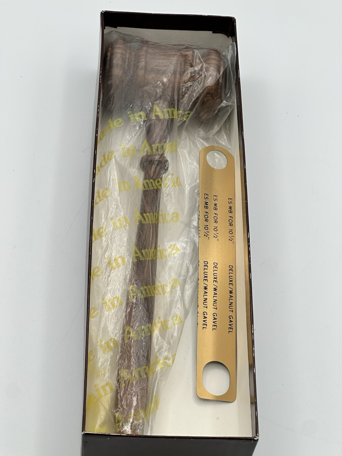 McGill Deluxe Walnut Gavel In Original Box 10.5” USA Made
