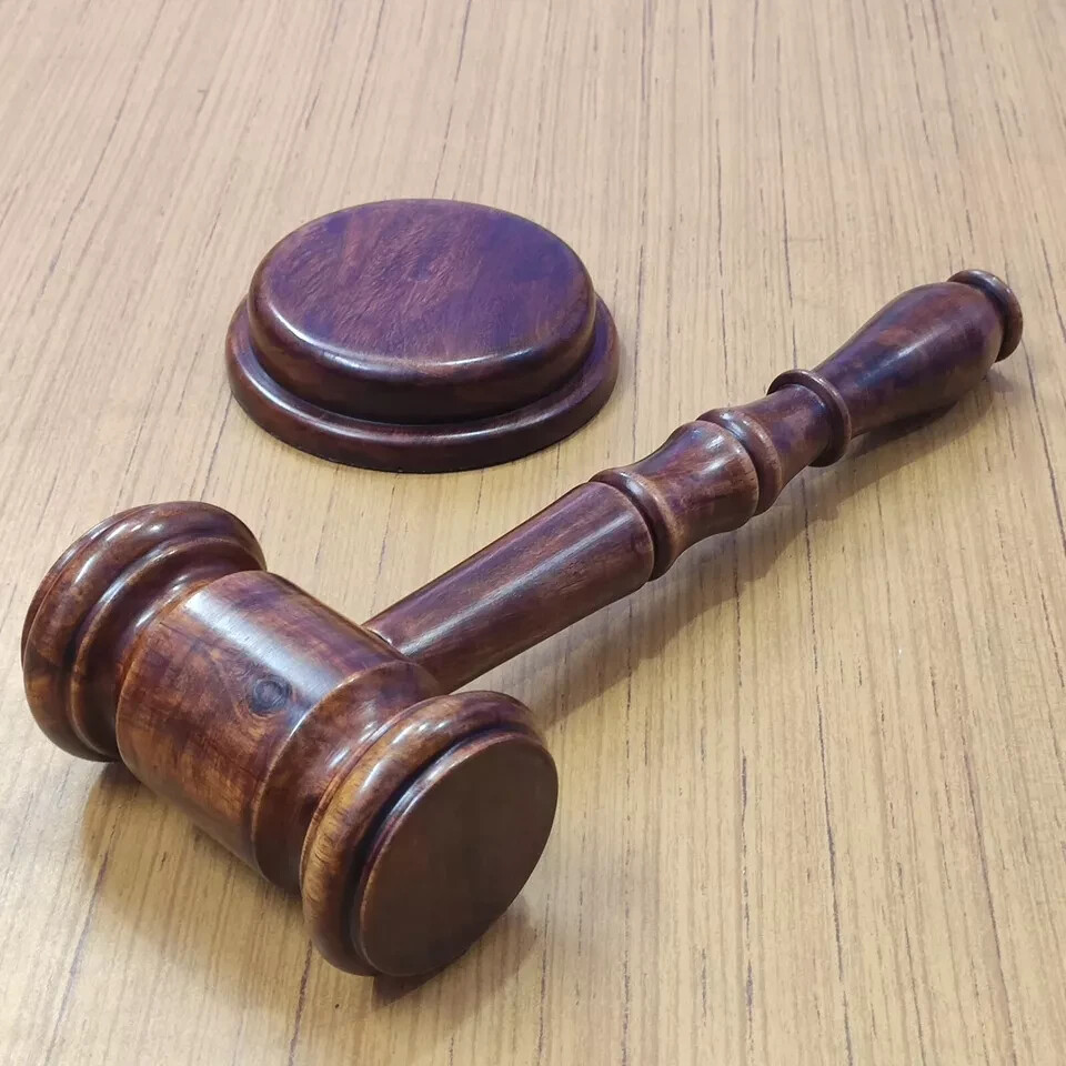 Antique Lawyer Judge Gavel Hammer Wood Collectible Table Decorative Item