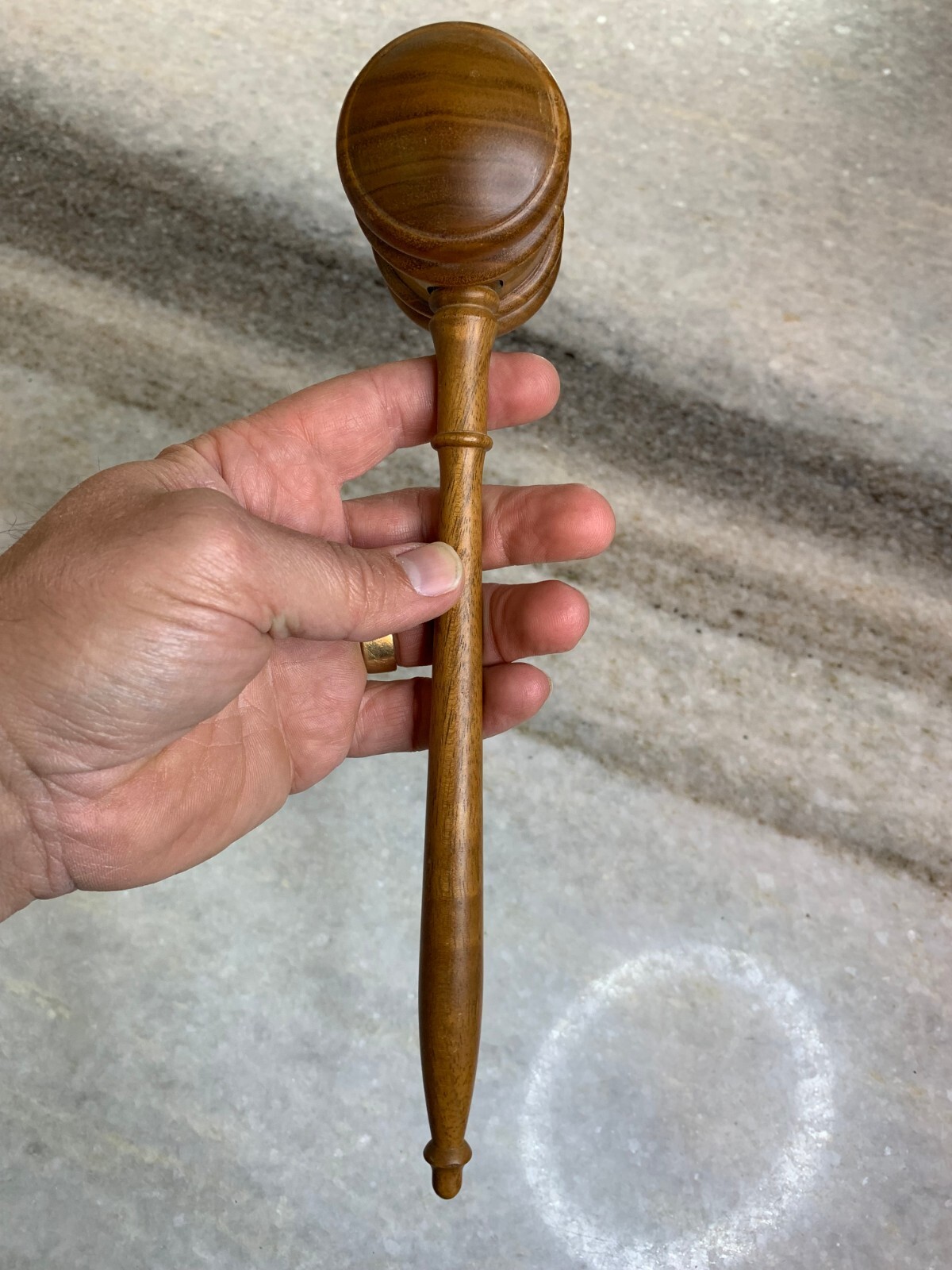 Vintage Hardwood/Wood/Wooden/Copper Ornate/Fine Judge/Lawyer/President GAVEL