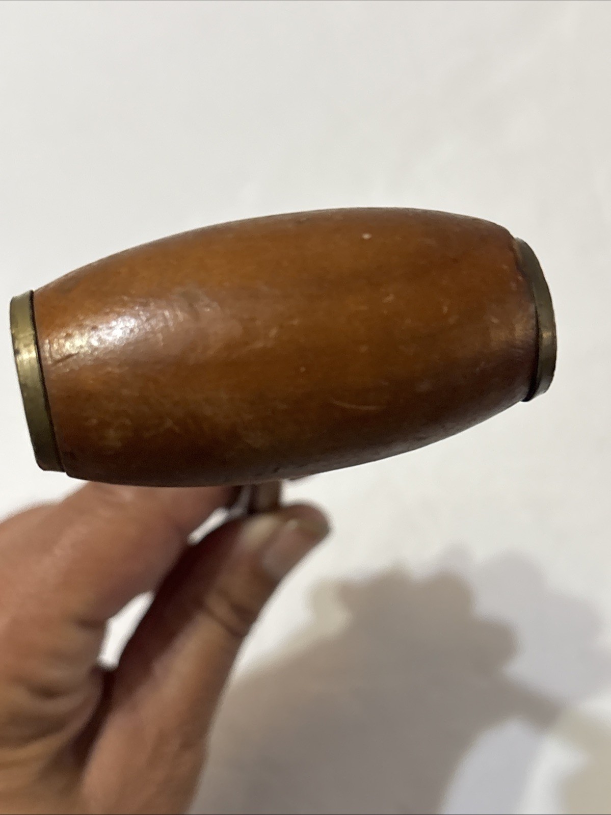 Antique Vintage Auctioneers Wooden Gavel Brass End Tack Hammer
