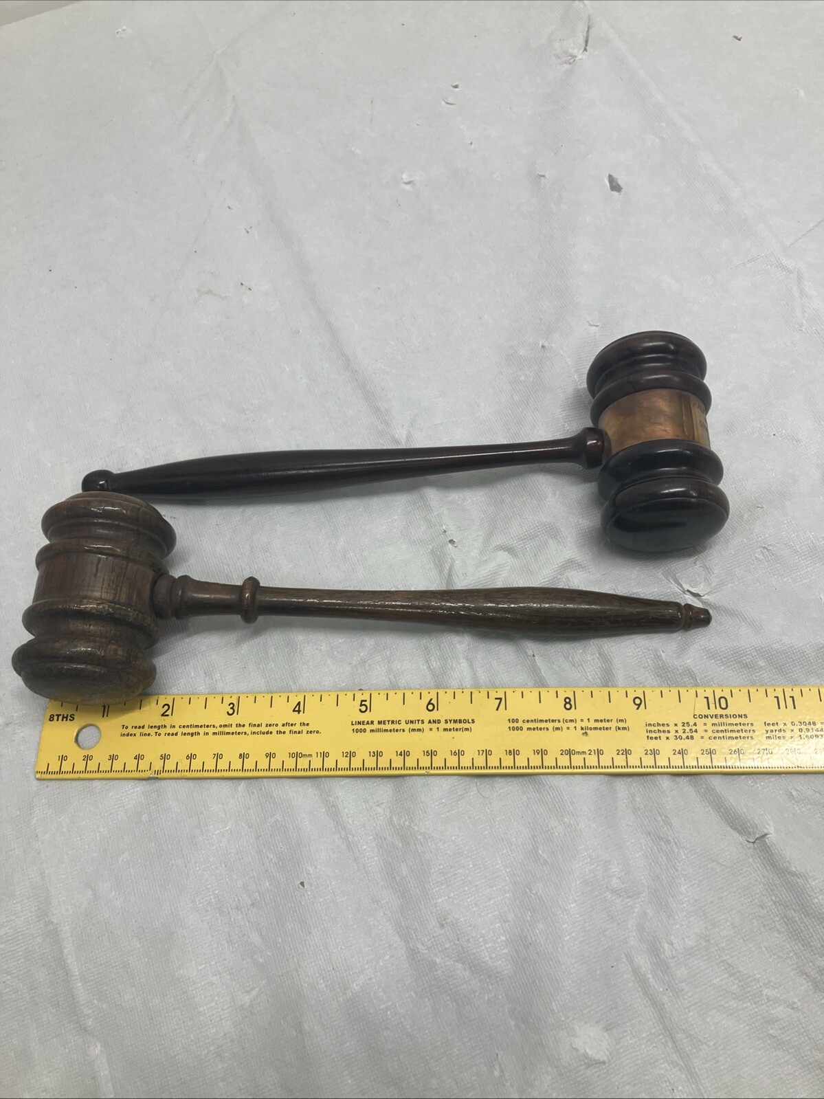 2 Vintage 10 Inch Wooden Judge’s Gavel Both Of Them Unscrew