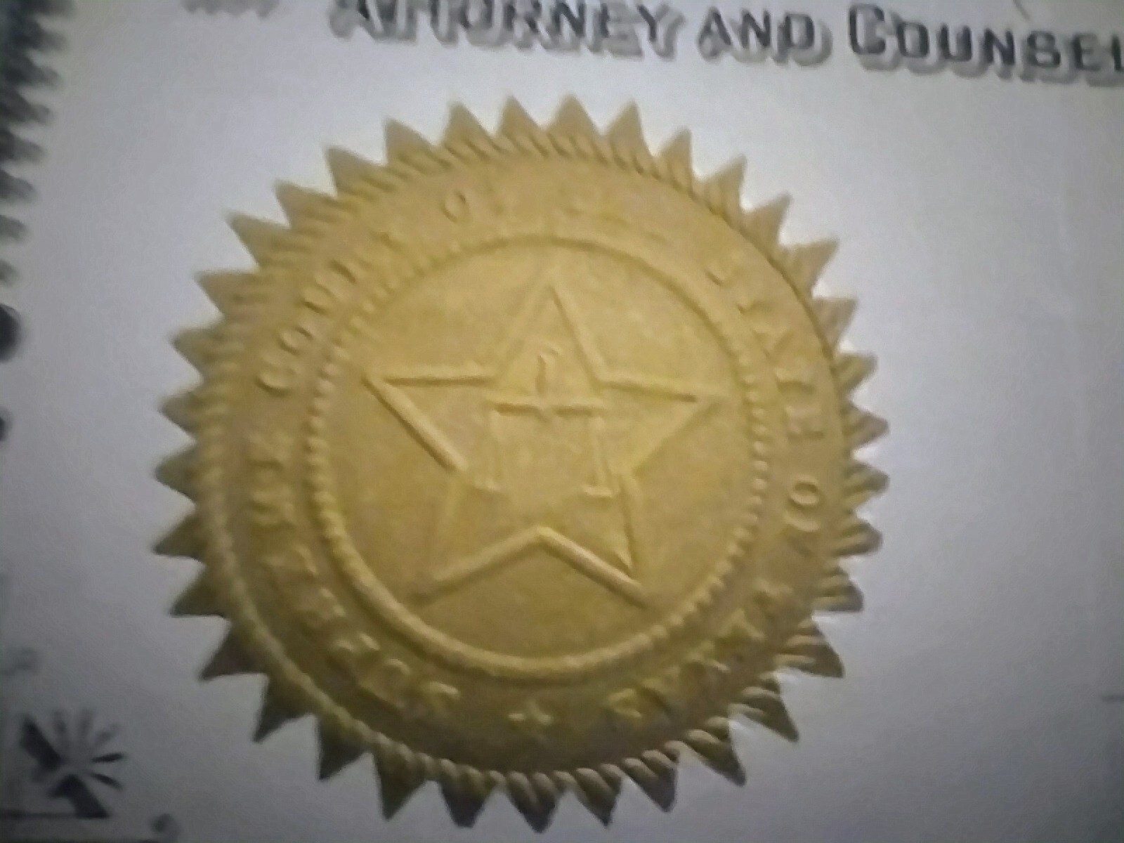 Original 1936 Supreme Court Of Texas State Bar Certificate w SEAL w Signatures
