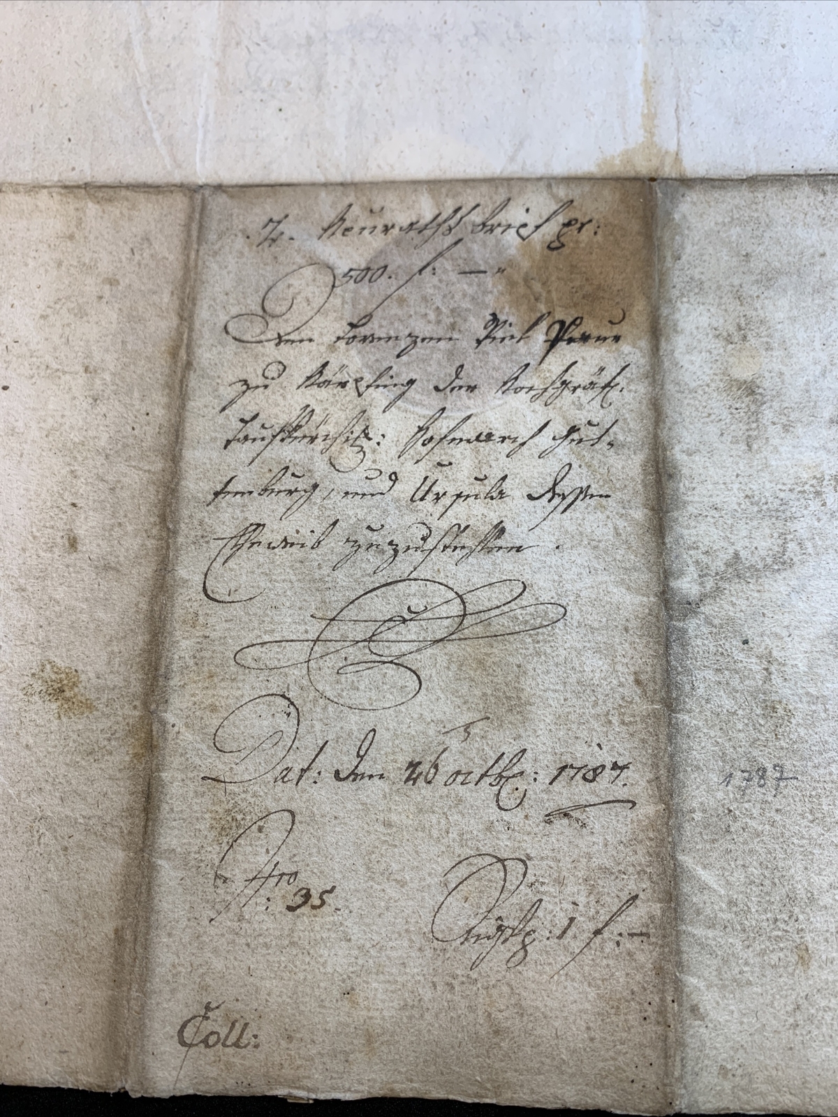 SEALED MARRIAGE CONTRACT 1787 4 pages