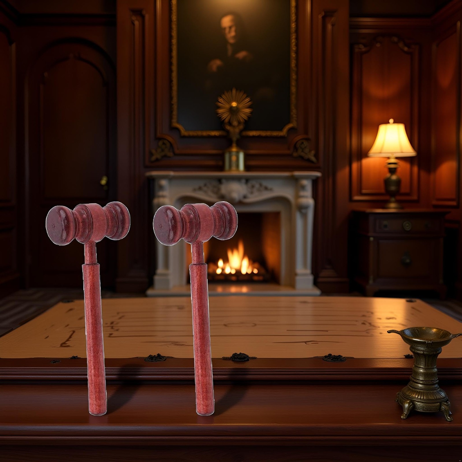2pcs Brown Wood Judge Gavels,Auction Court Gavels,Wooden Judge Hammers,Wood H…