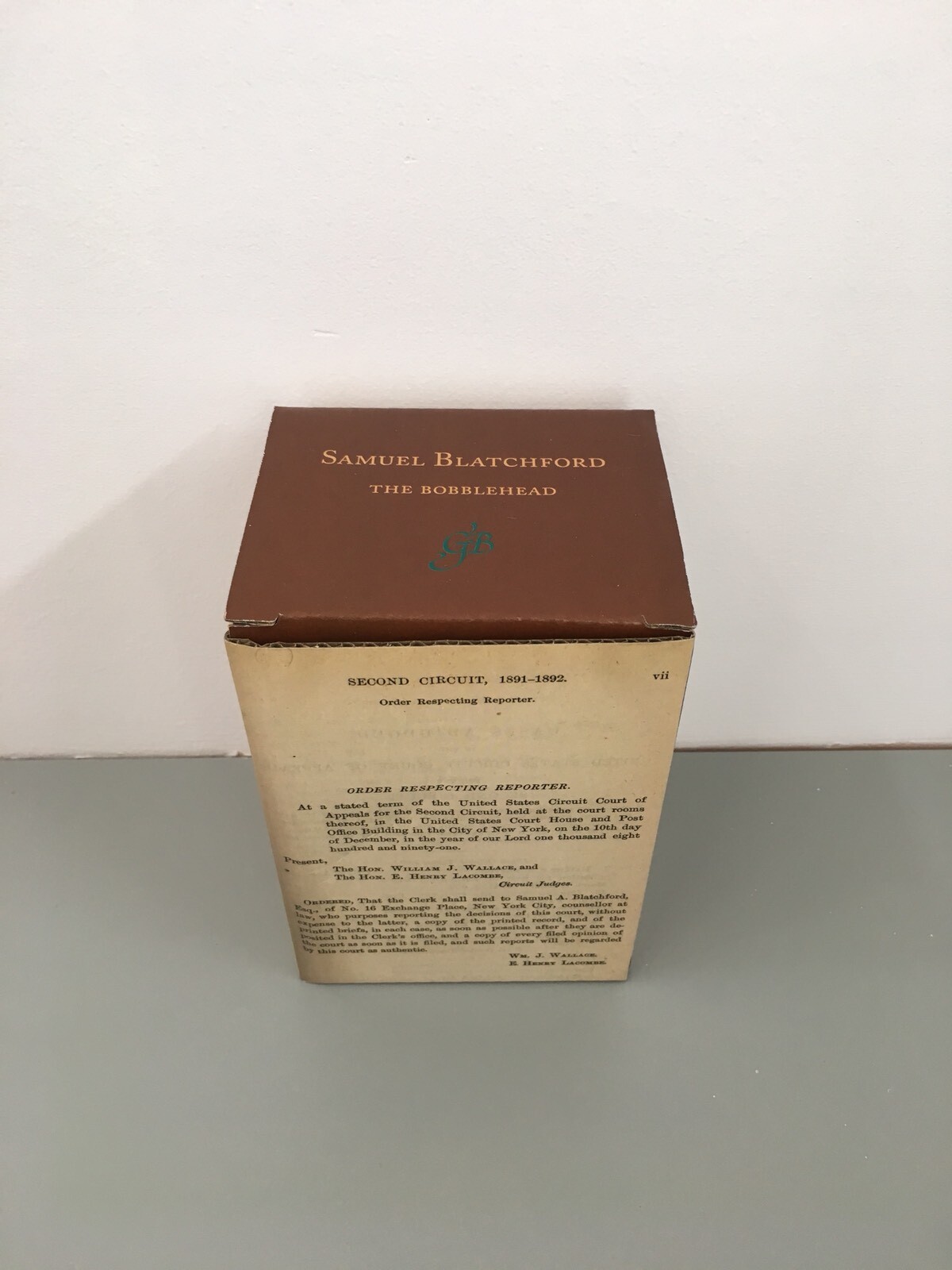 Samuel Blatchford Bobblehead Green Bag Supreme Court Justice – BRAND NEW IN BOX