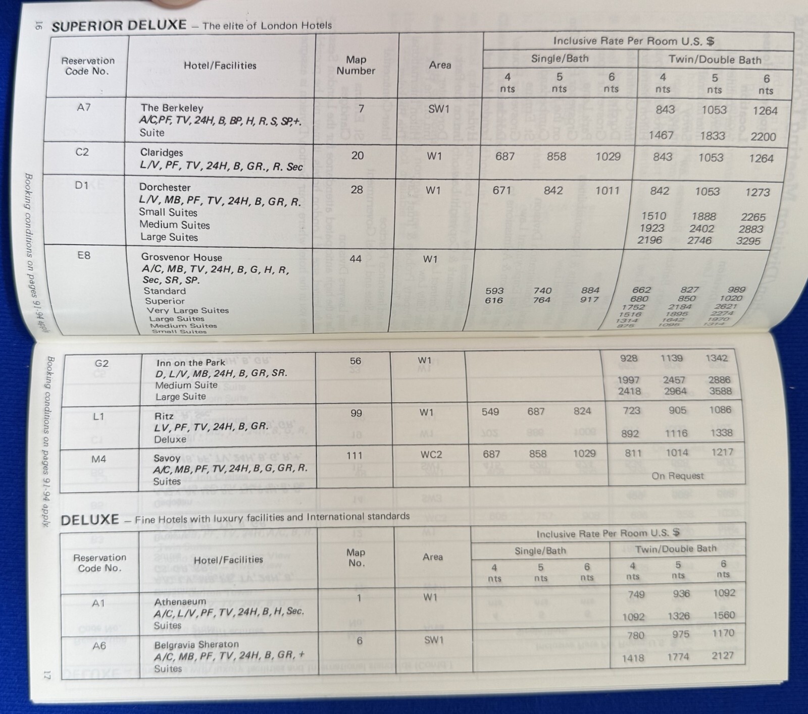 Vintage 1985 London Sessions of American Bar Association Booklet British Airways
