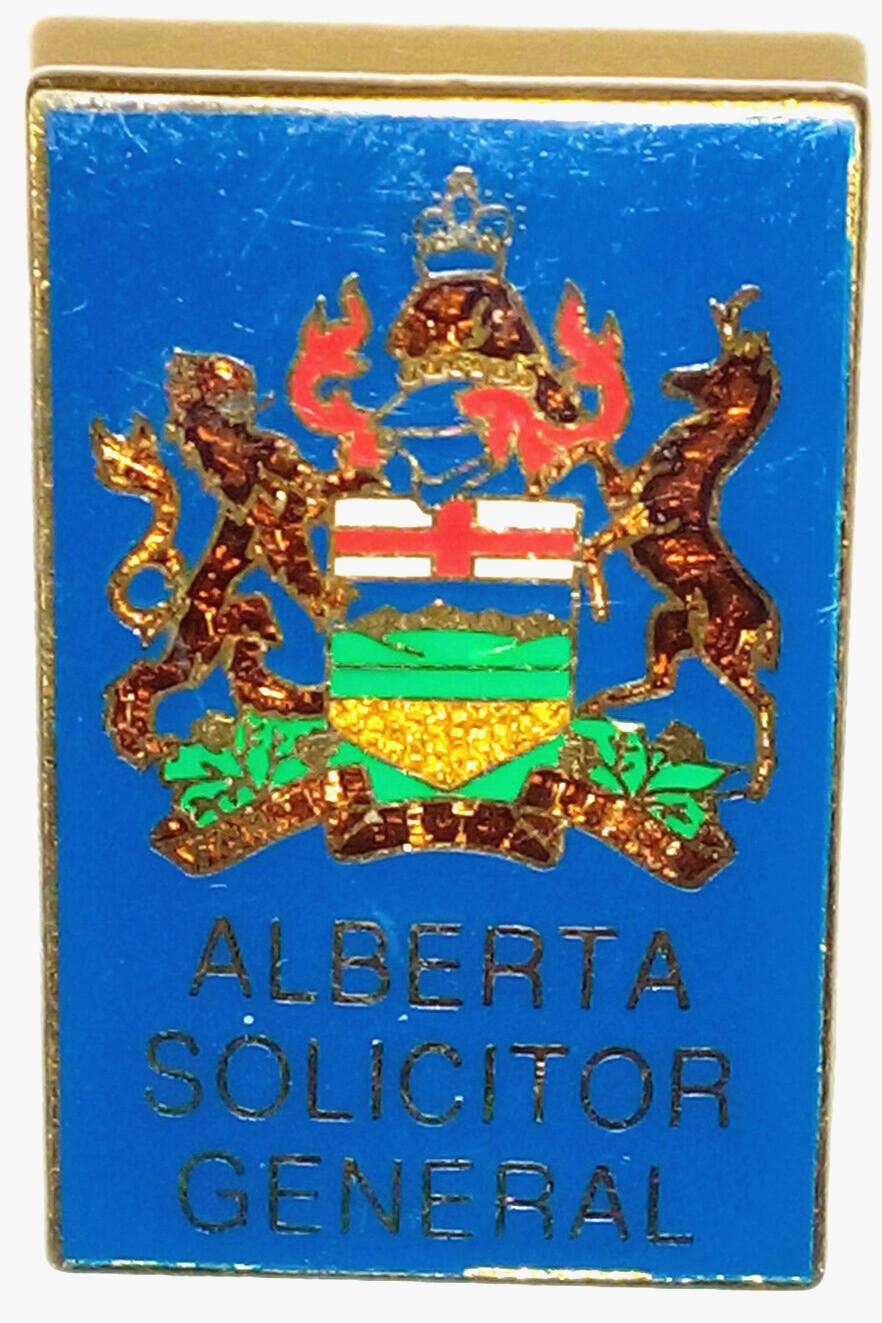 Vintage Alberta Solicitor General Enamel Pin