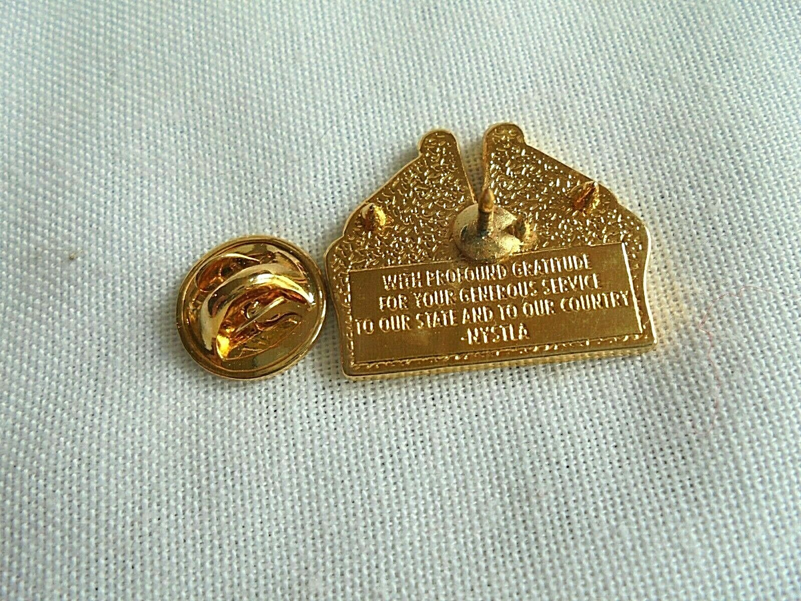 Vintage TLC NY New York State Trial Lawyers Association Patriotic Flags Pin