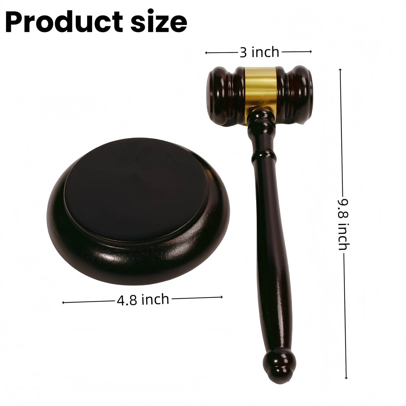 Wooden Gavel and Sound Block Set for Lawyers, Judges, and Chairmen of The Boa…
