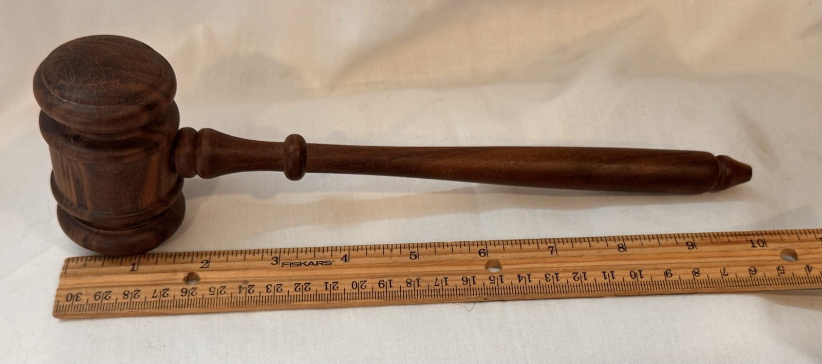 Vintage Gavel Solid Wood Judge Auctioneer Mallet 10» Meeting Hammer Decor