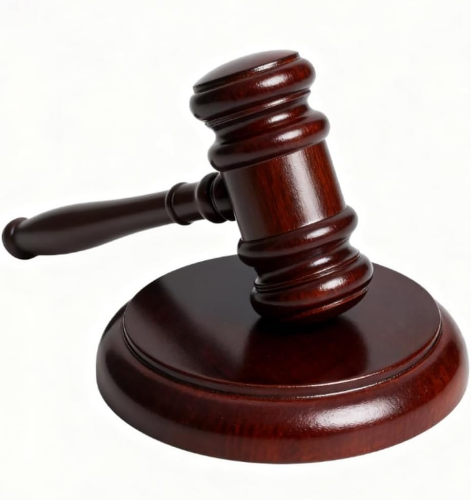 Wooden Gavel and Sound Block Set, Loud Clear Strike Judge Gavel for Meetings, Au