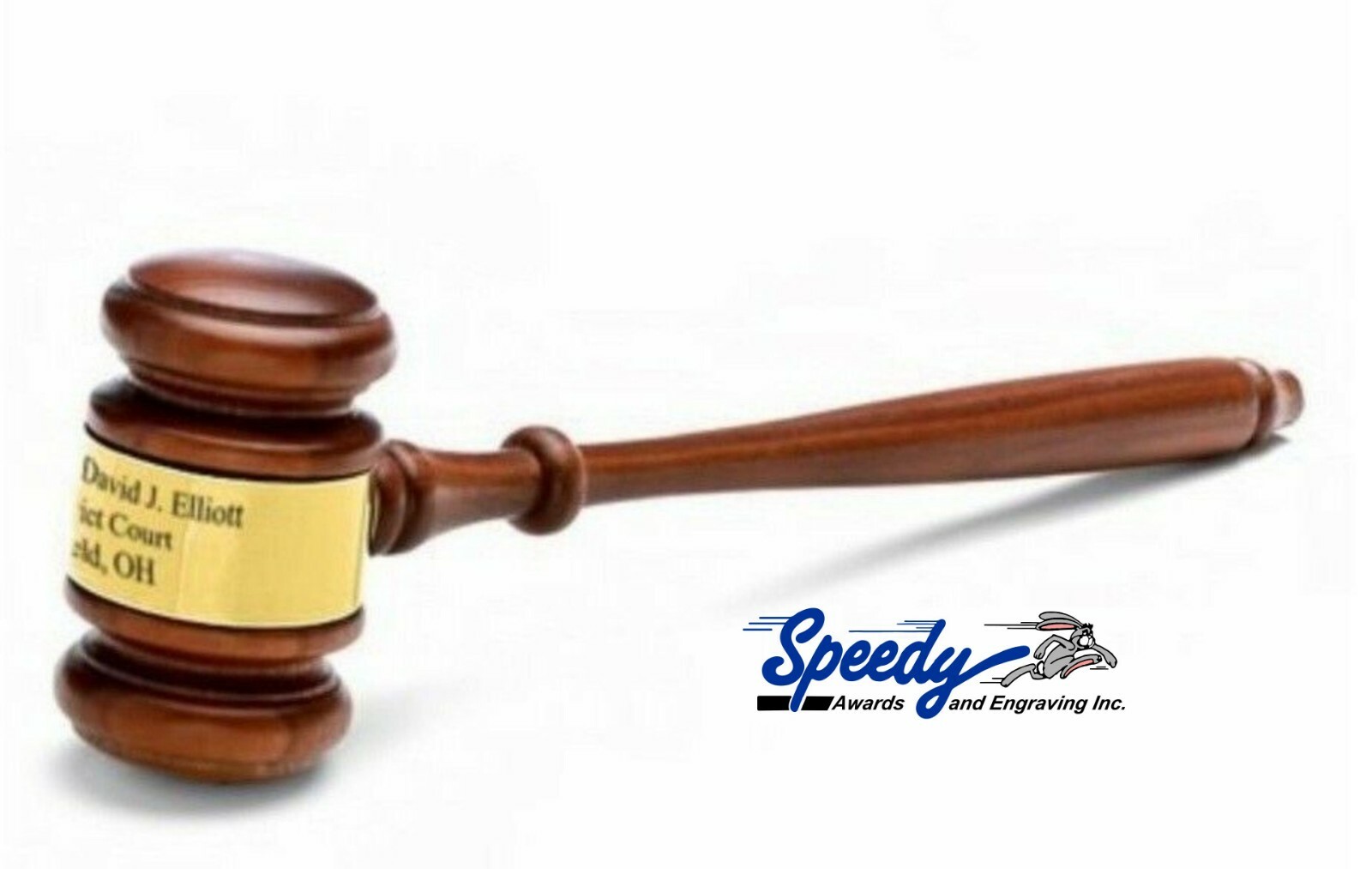 GAVEL 10″ GENUINE WALNUT JUDGE LAWYER PRESIDENT PERSONALIZED FAST SHIPPING