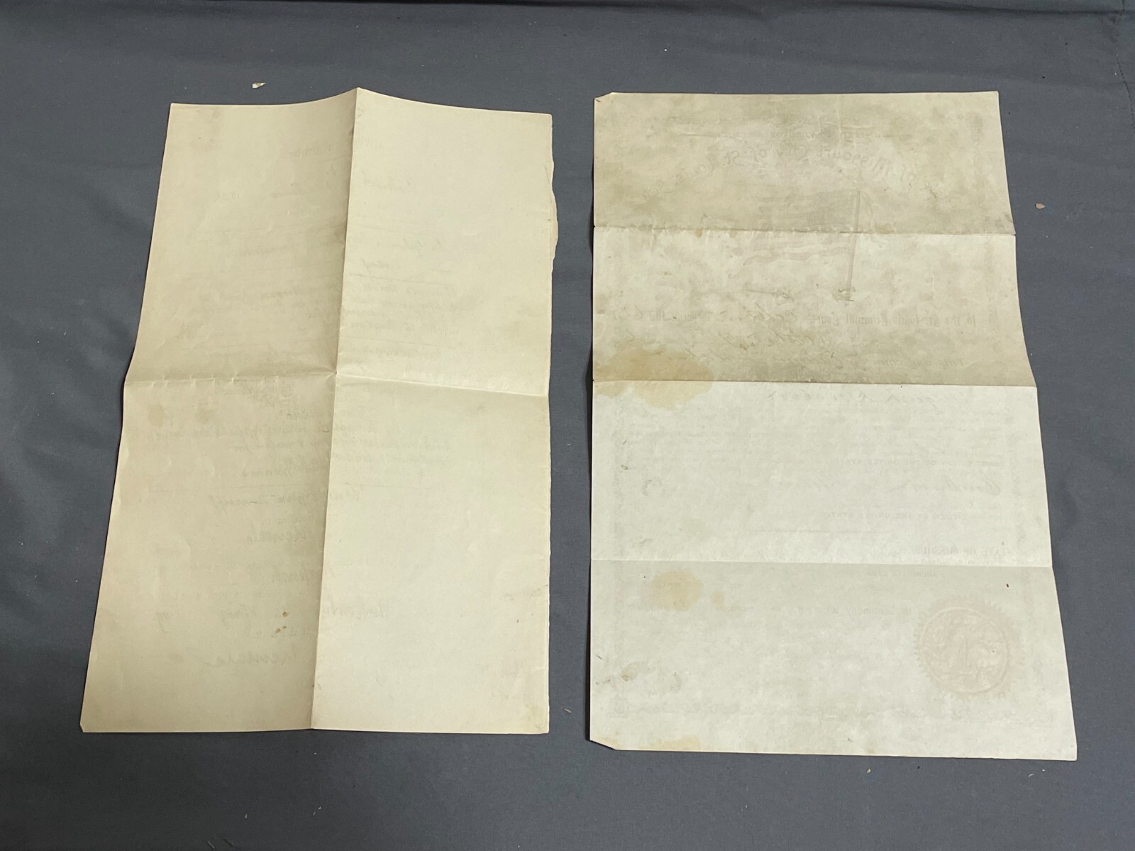 1896 Missouri UNITED STATES CITIZENSHIP Certificate Document German 44 Star Flag