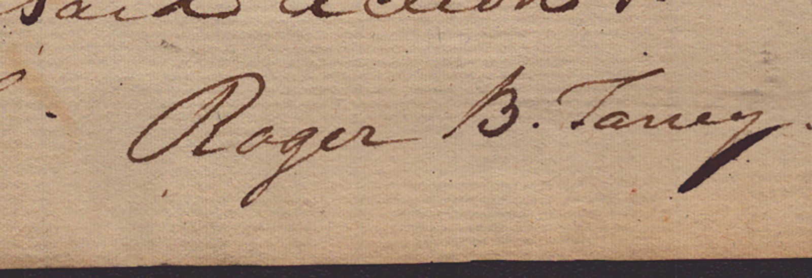 ROGER B. TANEY – AUTOGRAPH MANUSCRIPT DOUBLE SIGNED 6/25