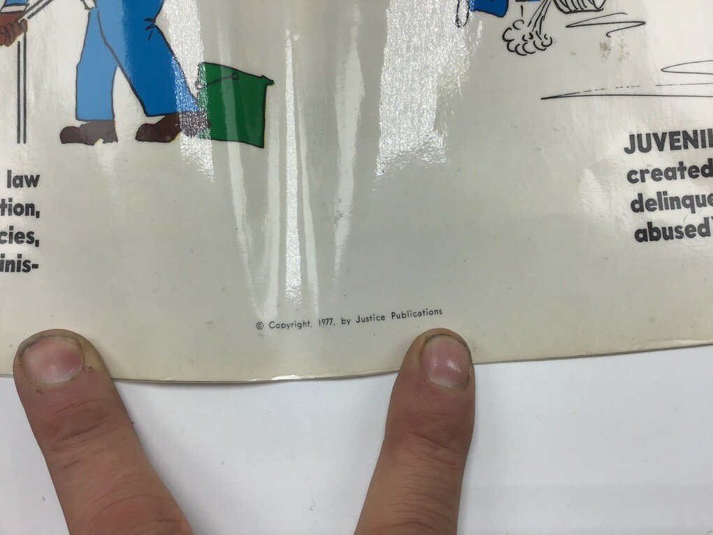 Original LAW Poster 1977 justice publications — TYPES OF LAW —