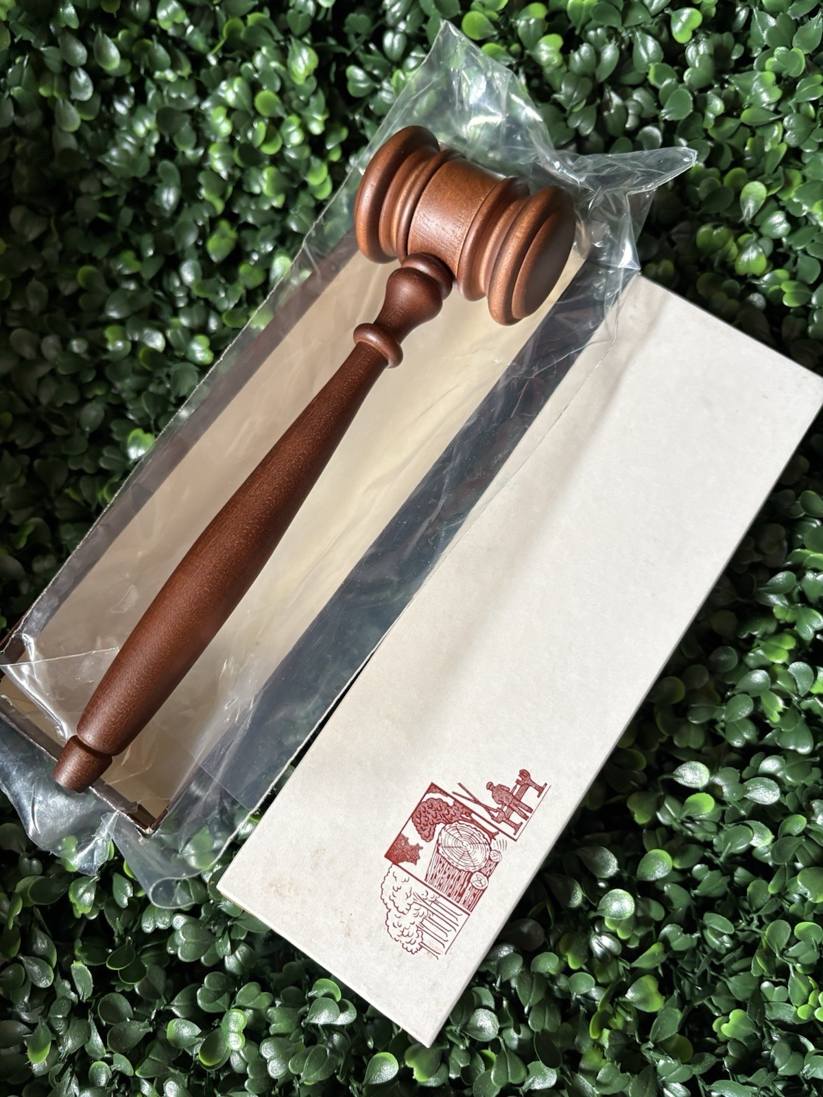 Vintage Wooden Gavel New In Box School Legal Art Home Decor Prop Theater Cosplay
