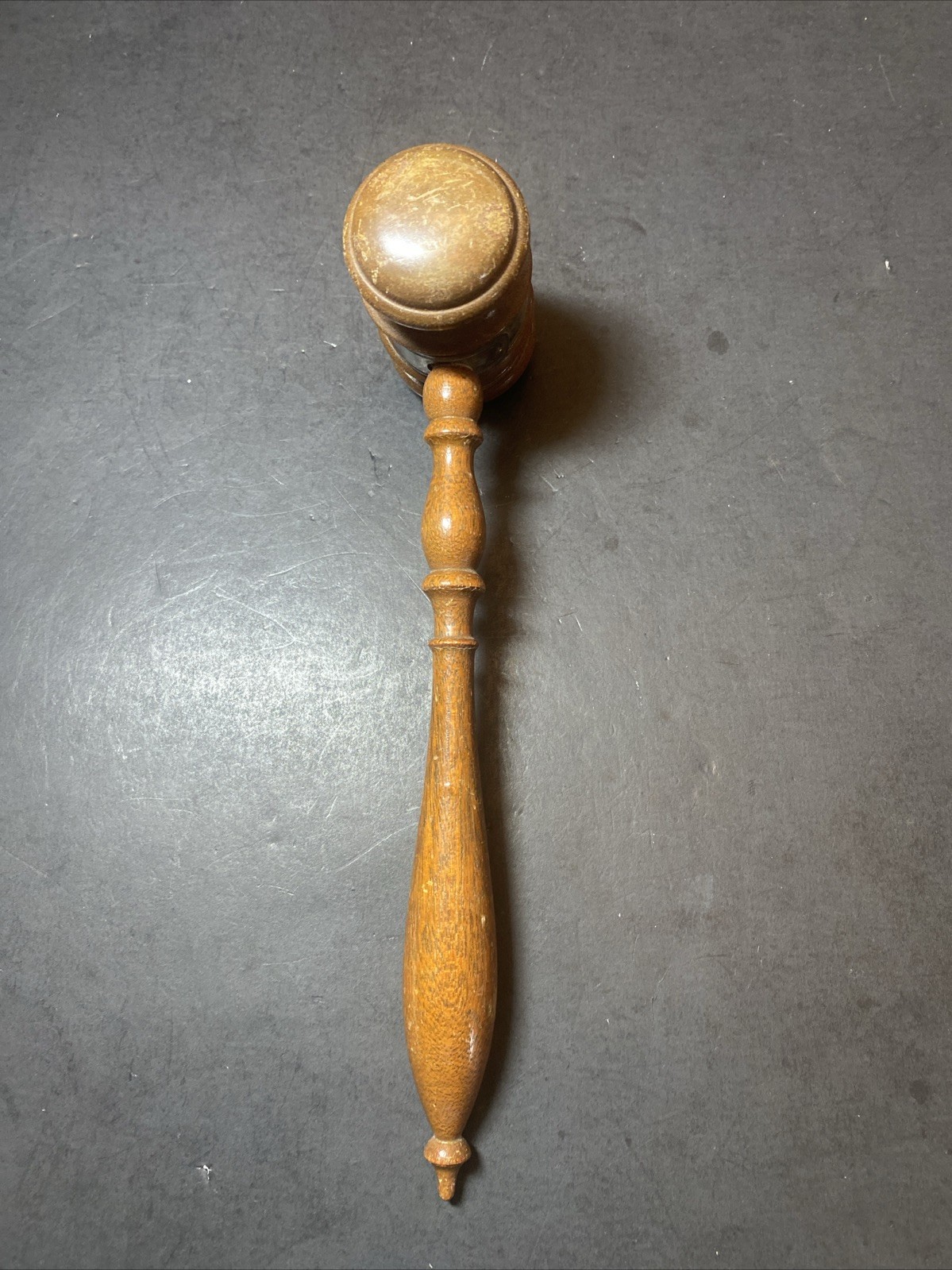 Vtg Wooden Walnut Gavel 8 1/2” Engraved To Write A Mitchell 1941 American Legion