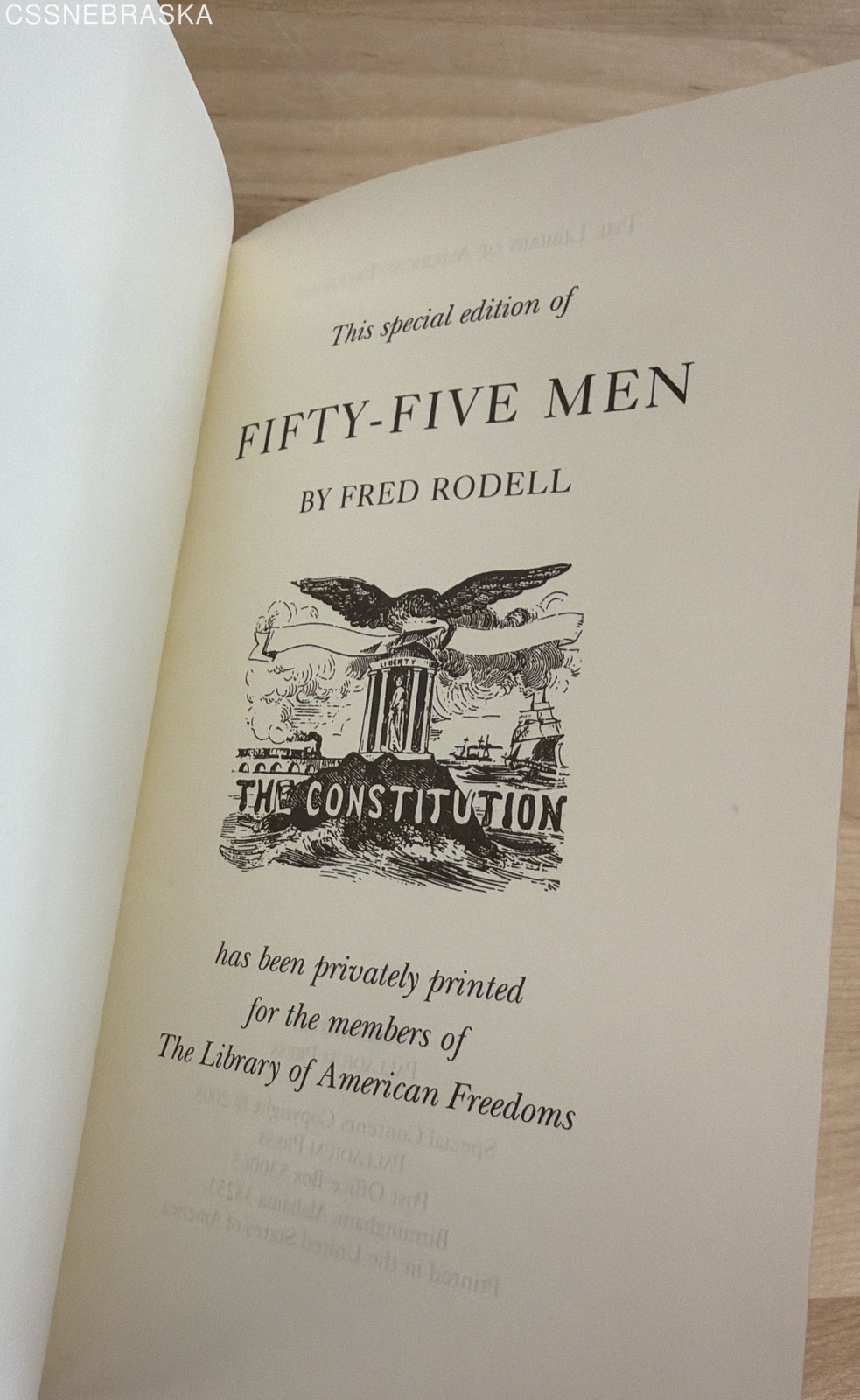 Fifty-Five Men Fred Rodell Palladium Press Library of American Freedoms Leather