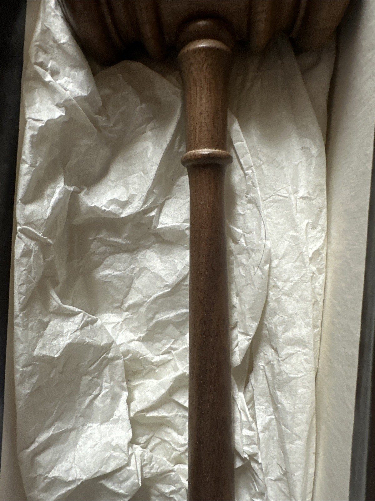 Vintage Gavel Mallet Walnut Wooden Carved 10.5” Judge New In Box Made In USA