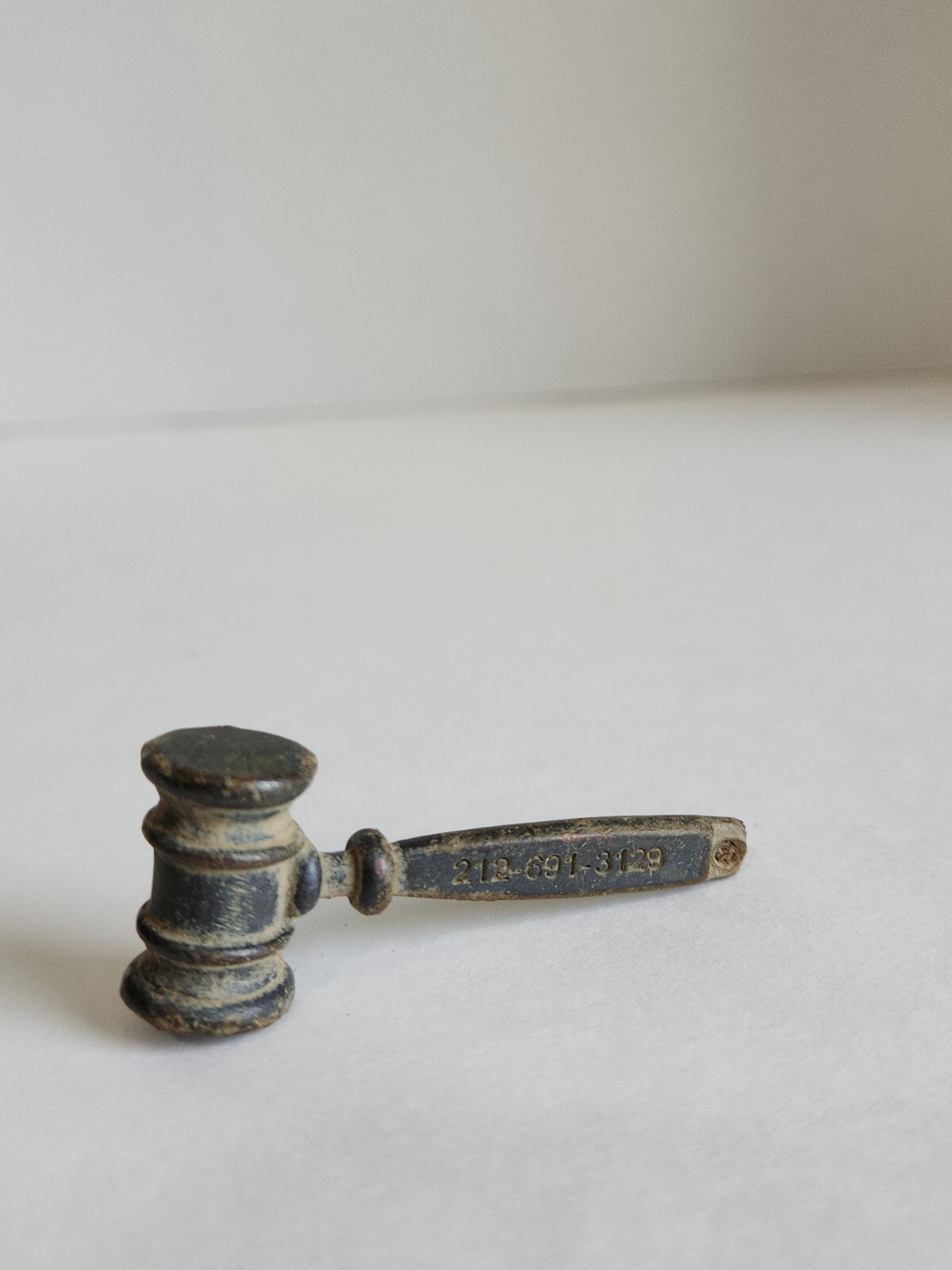 Judge Mills Lane Vintage Metal Gavel Keychain Gift Found Metal Detecting