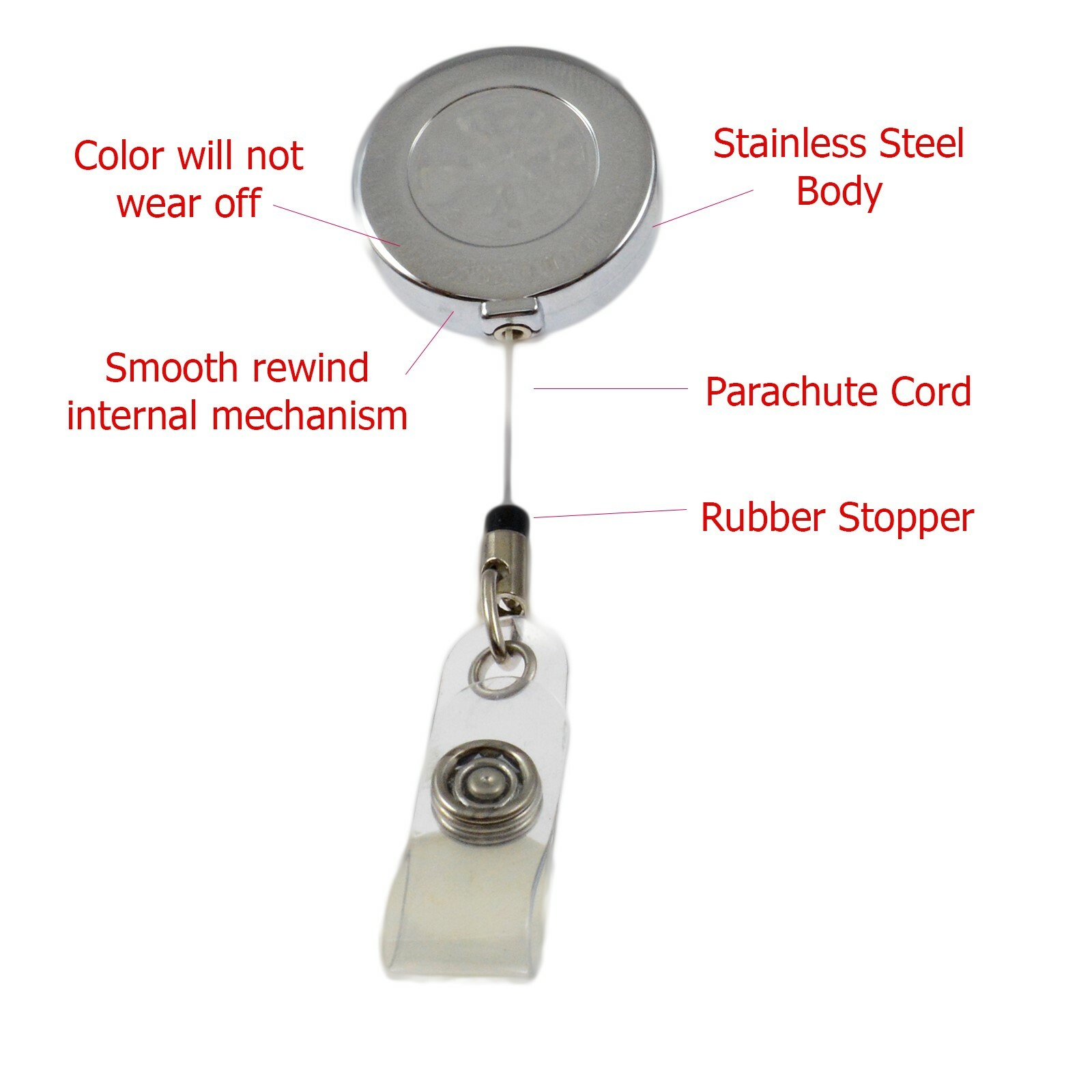 Scales of Justice Lawyer Courts Retractable Security ID Card Holder Badge Reel