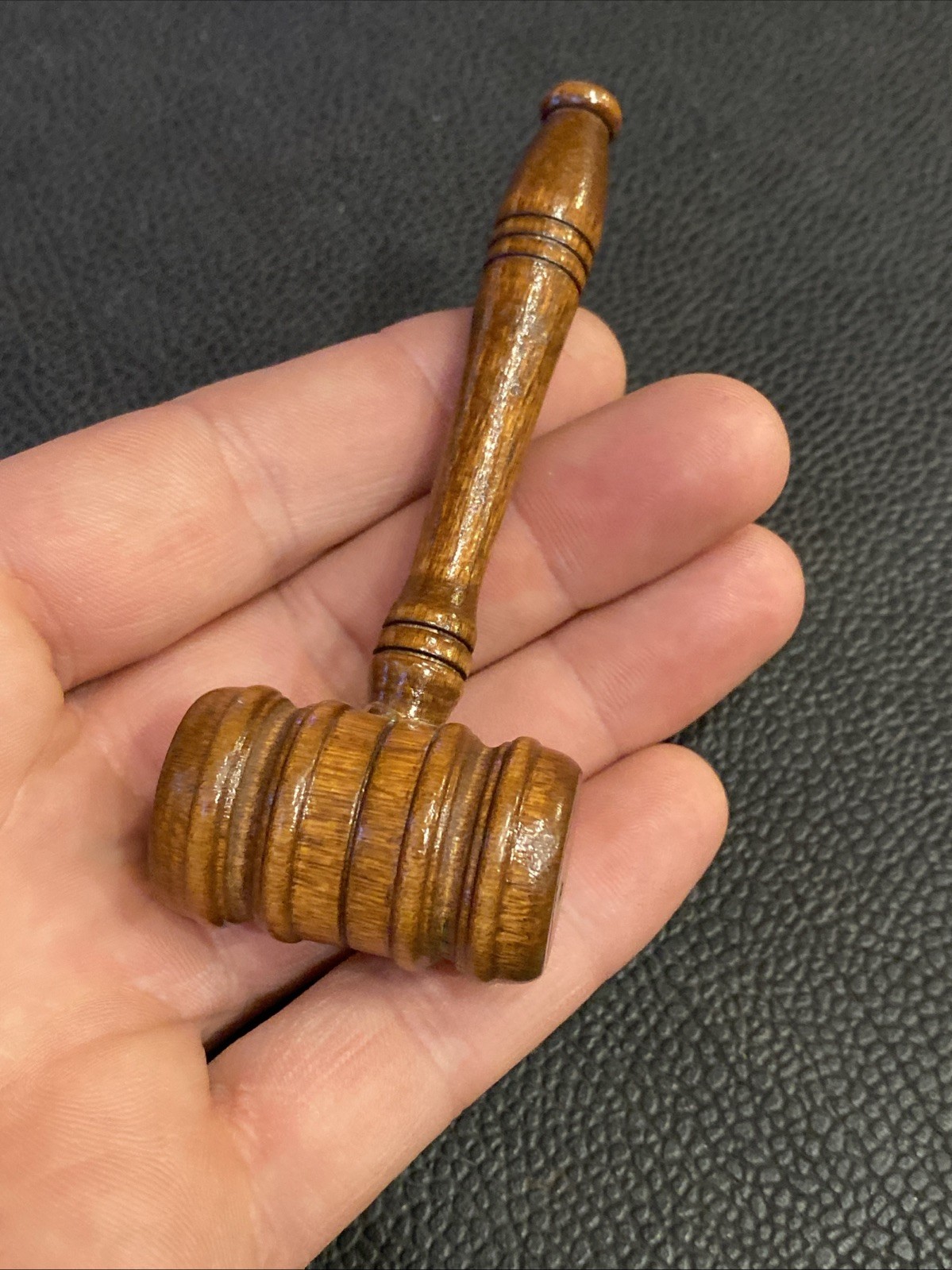 VTG 1960s VFW LOGO MINI TURNED WOOD GAVEL JUDGE’S GAVEL VETERANS OF FOREIGN WARS
