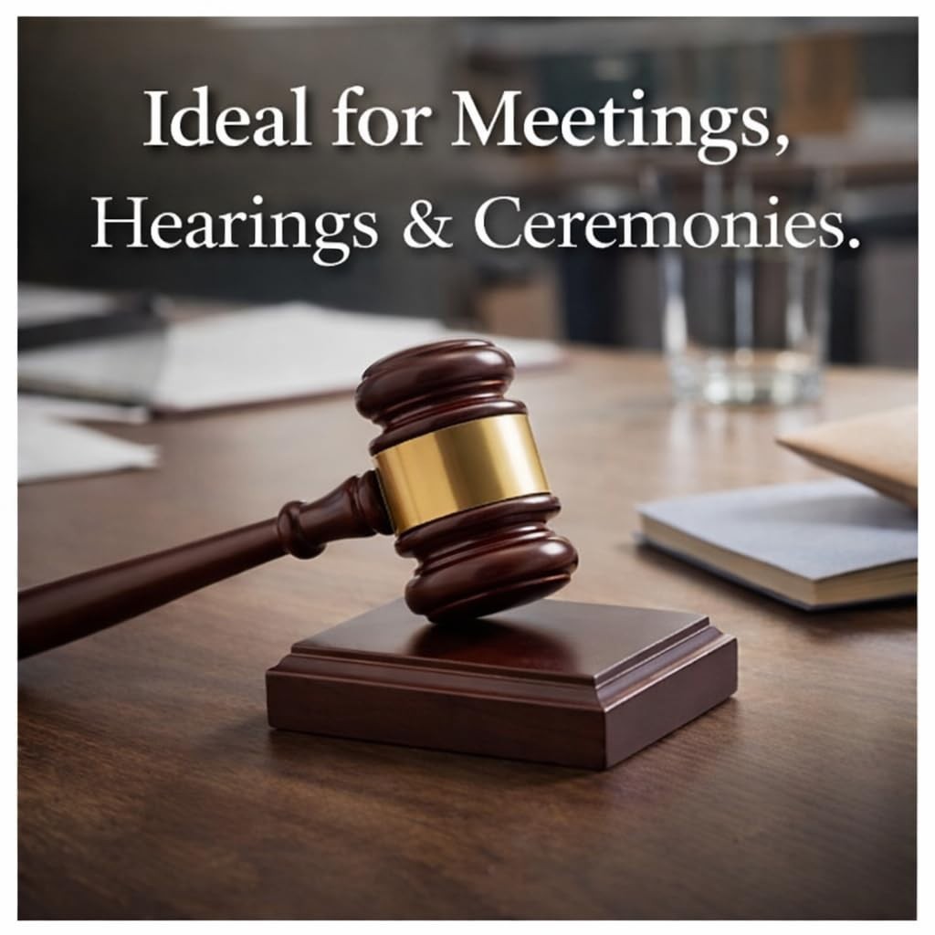 Wooden Gavel & Sound Block Set for Judge, Lawyer, Auctioneer – Courtroom Essenti