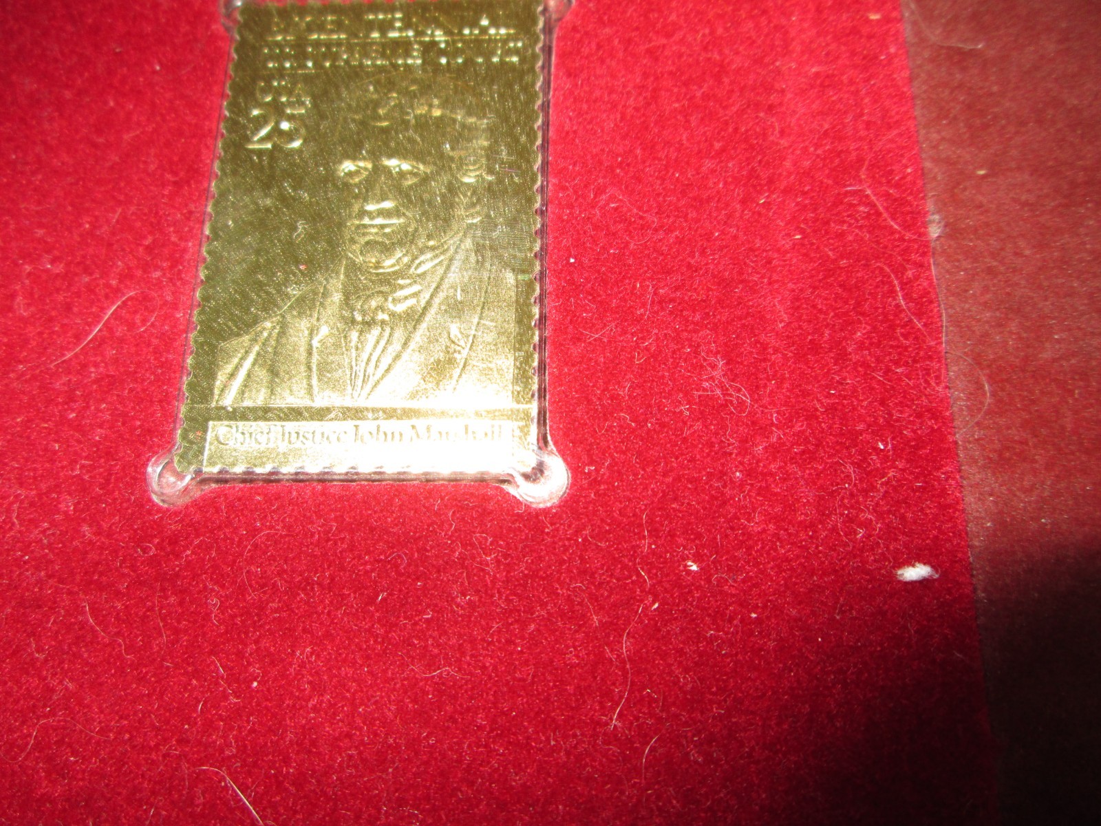BiCentennial US Supreme Court 25 Cent Gold Tone Stamp John Marshall
