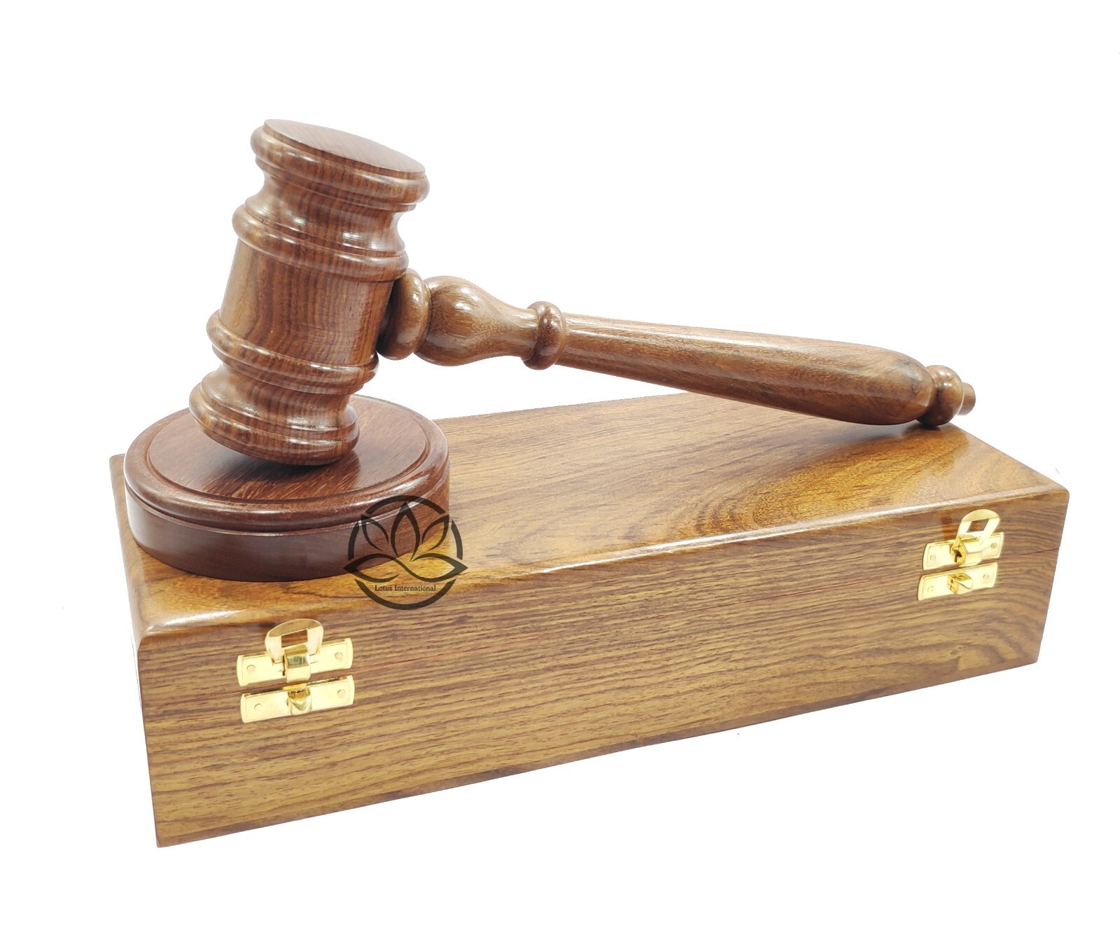 Unbreakable joint Rosewood Gavel and block premium handcrafted gavel blue box