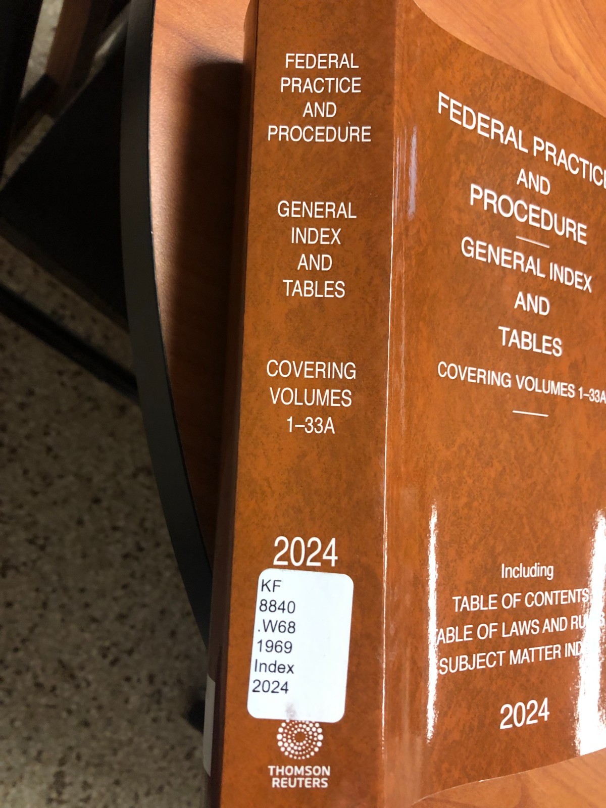 Thomson Reuters Federal Practice and Procedure, Wright & Miller General Index