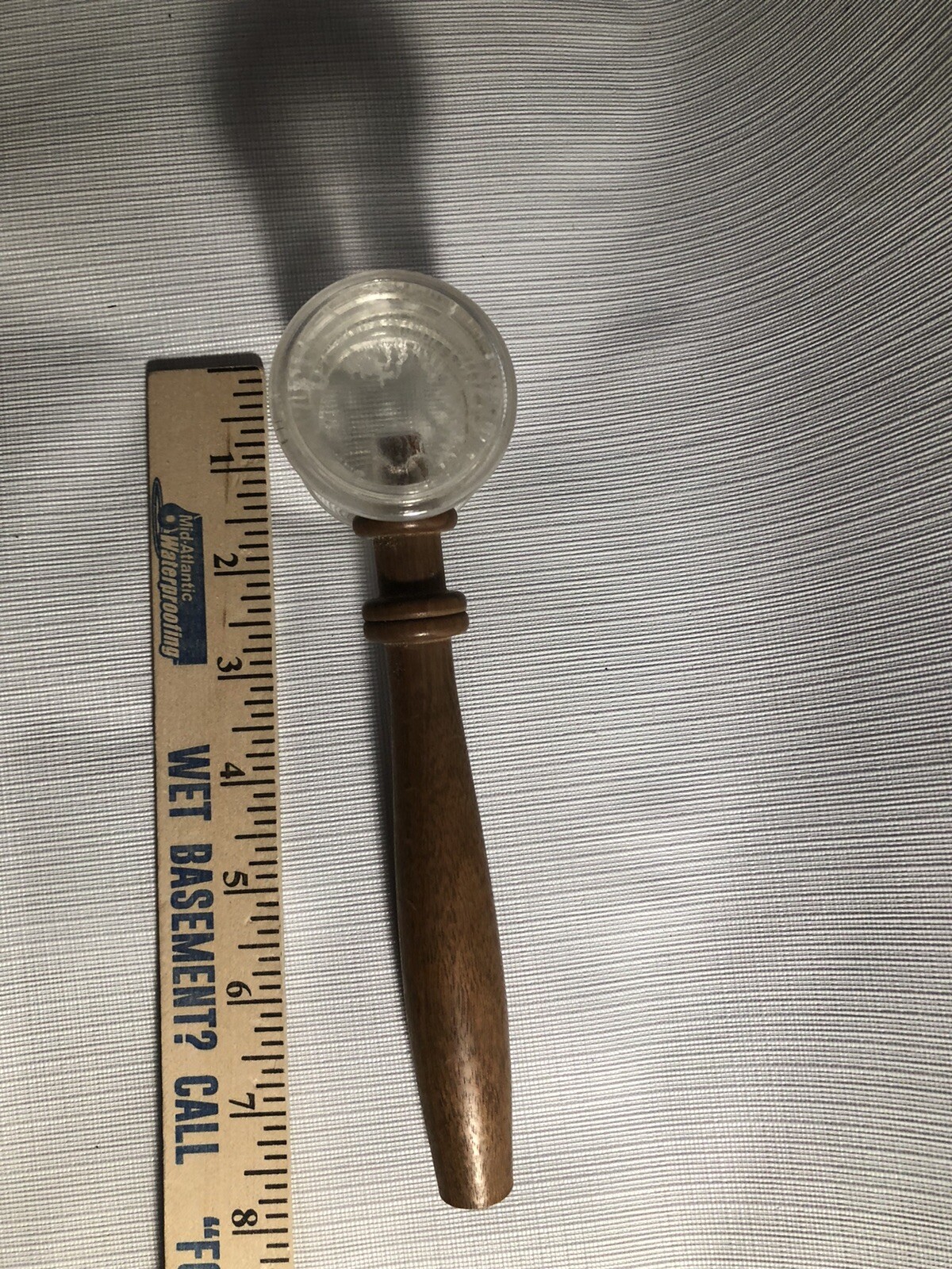 Vntg Gavel Clear Head Plastic Wooden Handle Rare Unique Judge Cosplay Costume