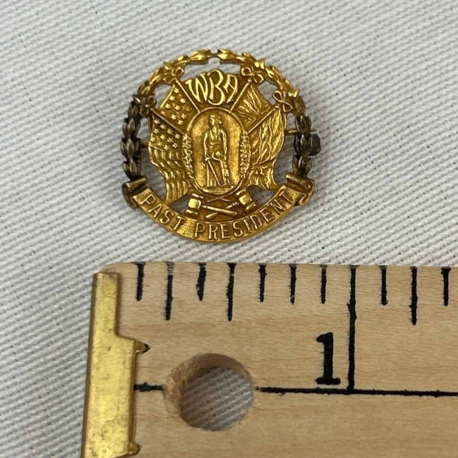 Vintage WBA Women’s Bar Association Past President Pin 10K Gold Filled