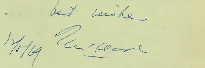 «Supreme Court Justice» Tom C. Clark Hand Signed Album Page