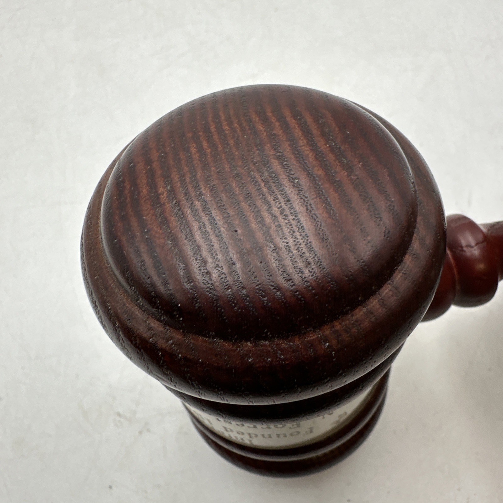 Vtg Wooden Gavel For Interurban Clinical Club 1993 Honorary President Mallet 10”