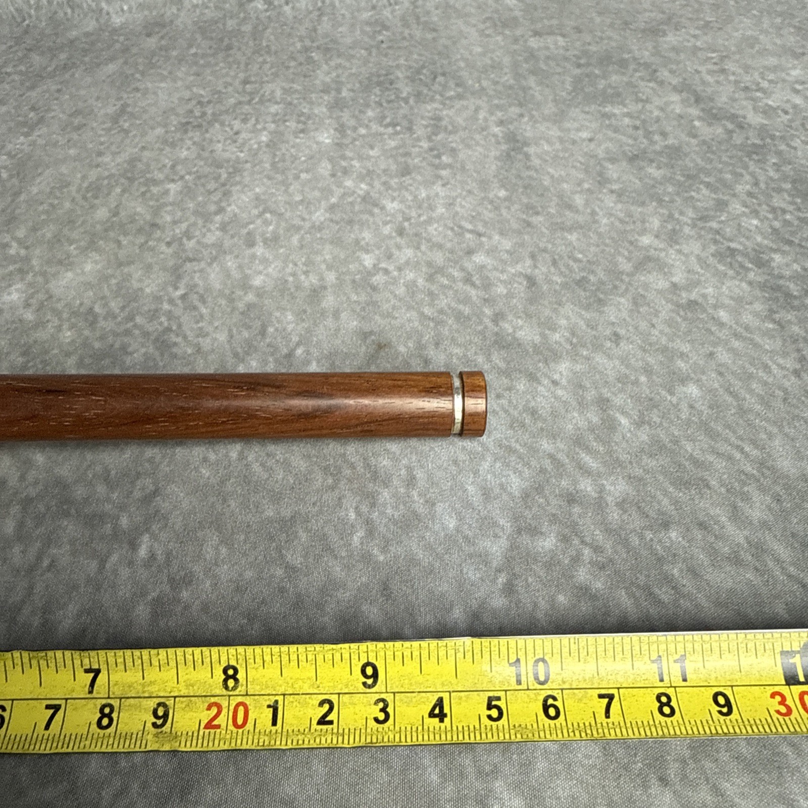 Vintage Wooden Judges Gavel Decorative Metal Bands 10”