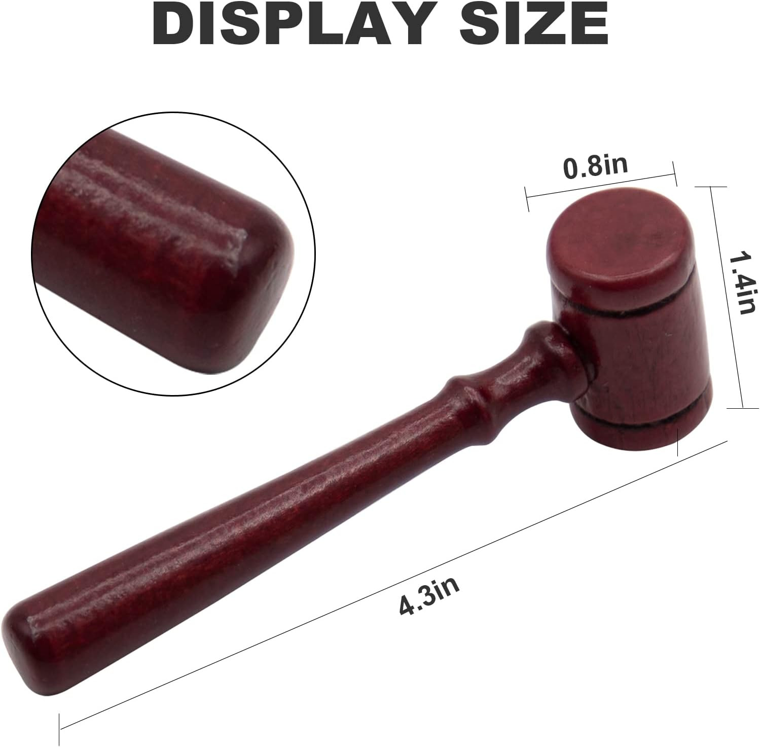 5Pcs Judge Gavel Wood Decor Small Wooden Hammer Judge Gavel Prop Decorative Lawy