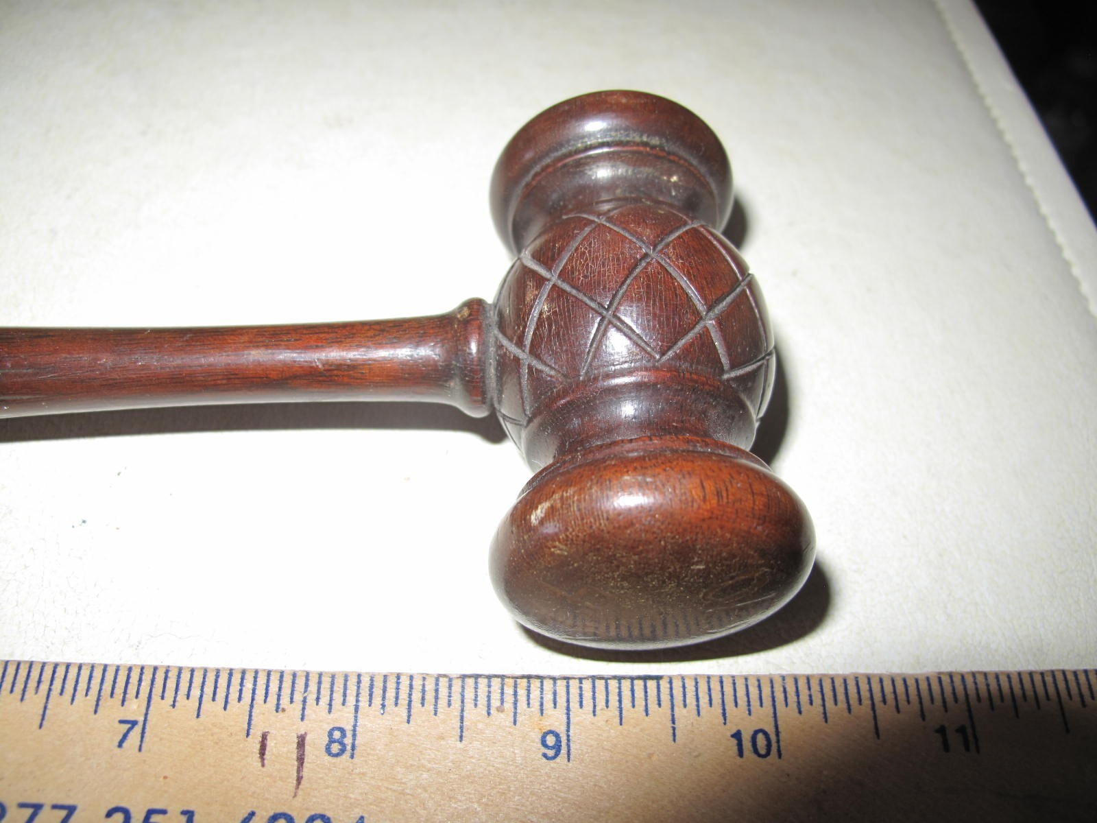 Order Of The Eastern Star ? Hard dark wood Gavel marked OES 429- MW