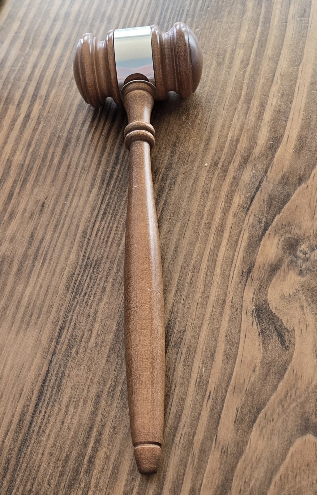 Vintage Wooden Walnut Gavel 10.5″. Engraved «J.D. Crabb». American Legion