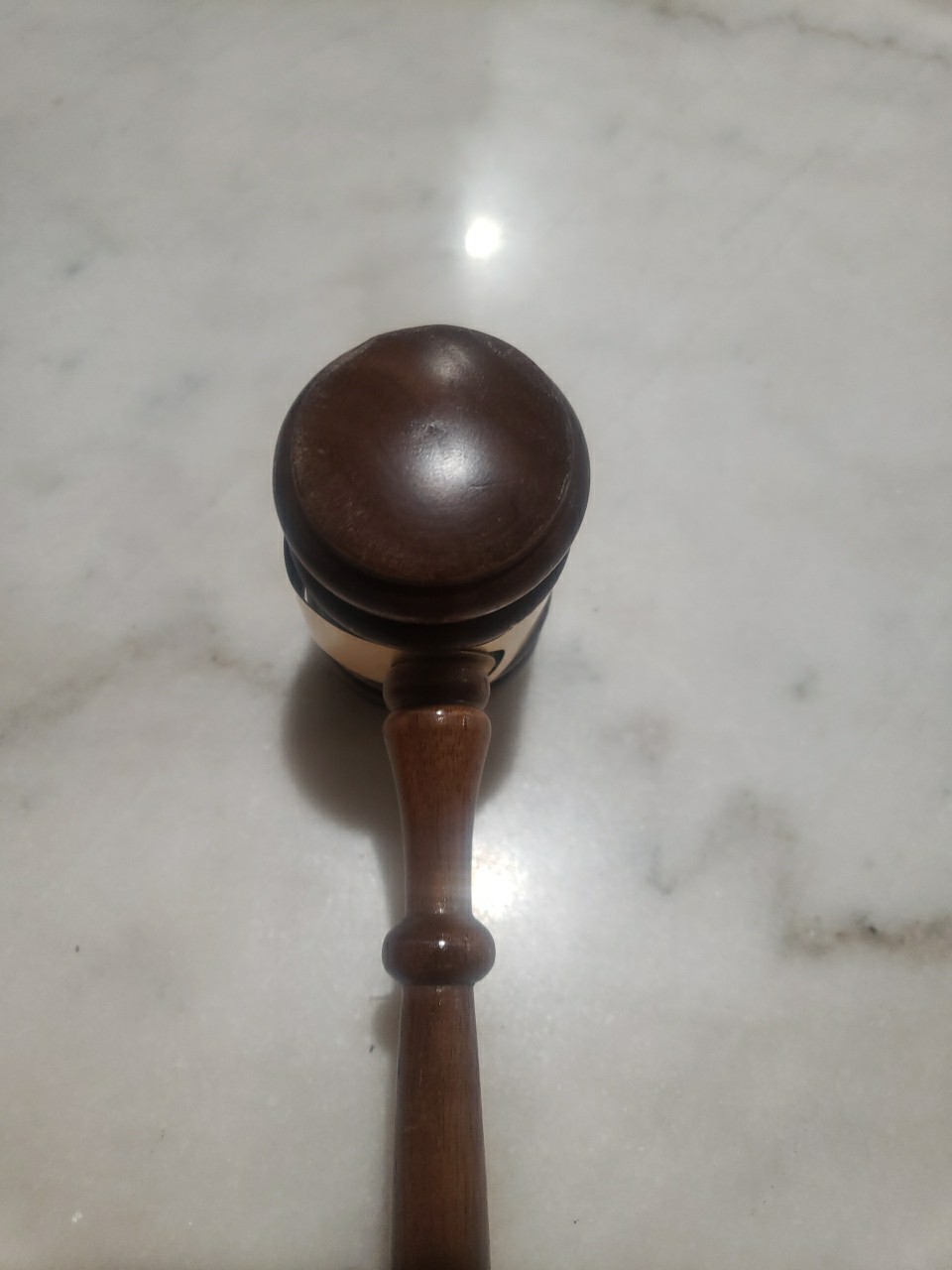 Professional Wood Gavel with Brass Band – Made in USA