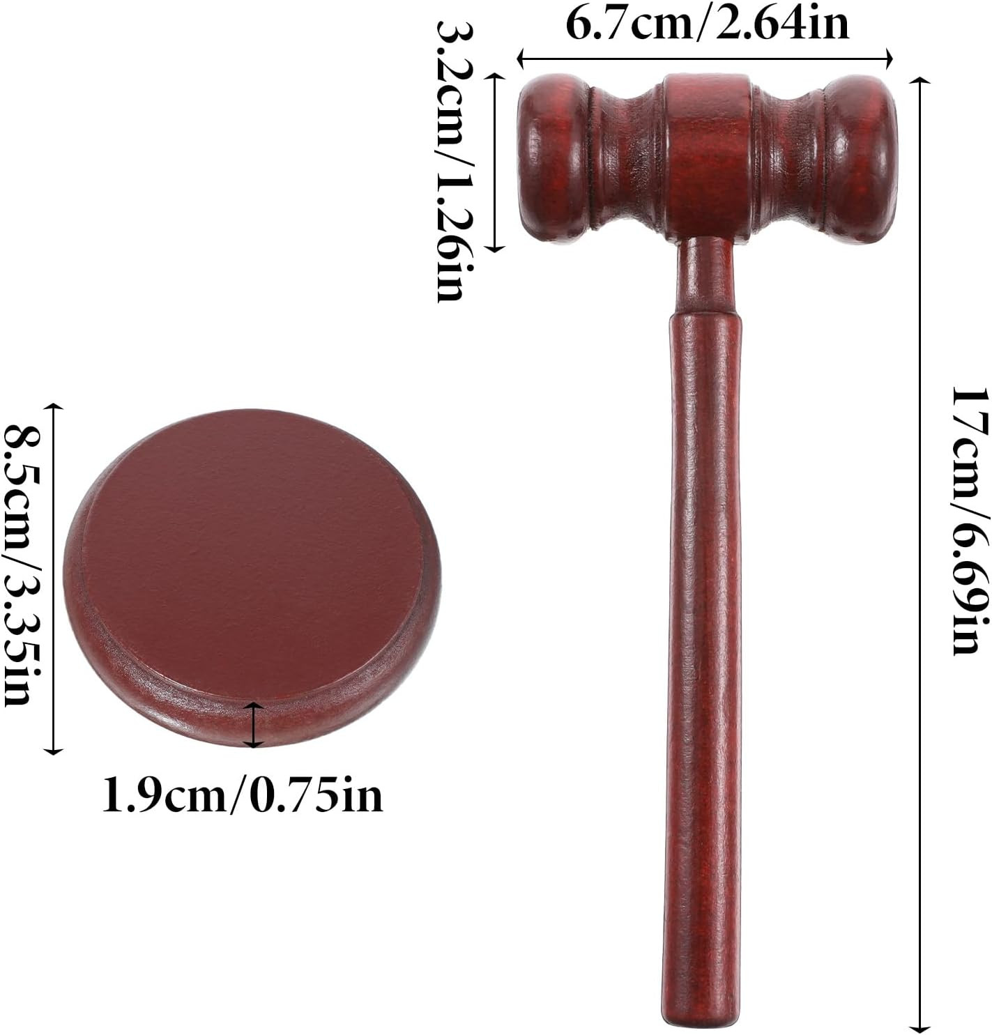 Gavel and Sound Block Set for Lawyers, Handmade Wooden Gavel and Block Set Handc