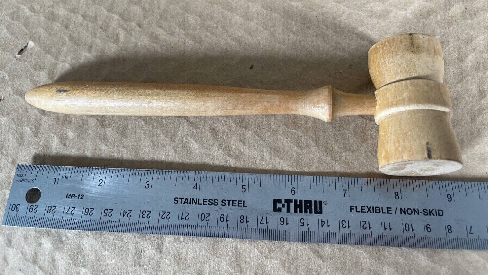 Blonde Light Color Natural turned Wood Gavel Small Mallet Legal Meeting 9 inches
