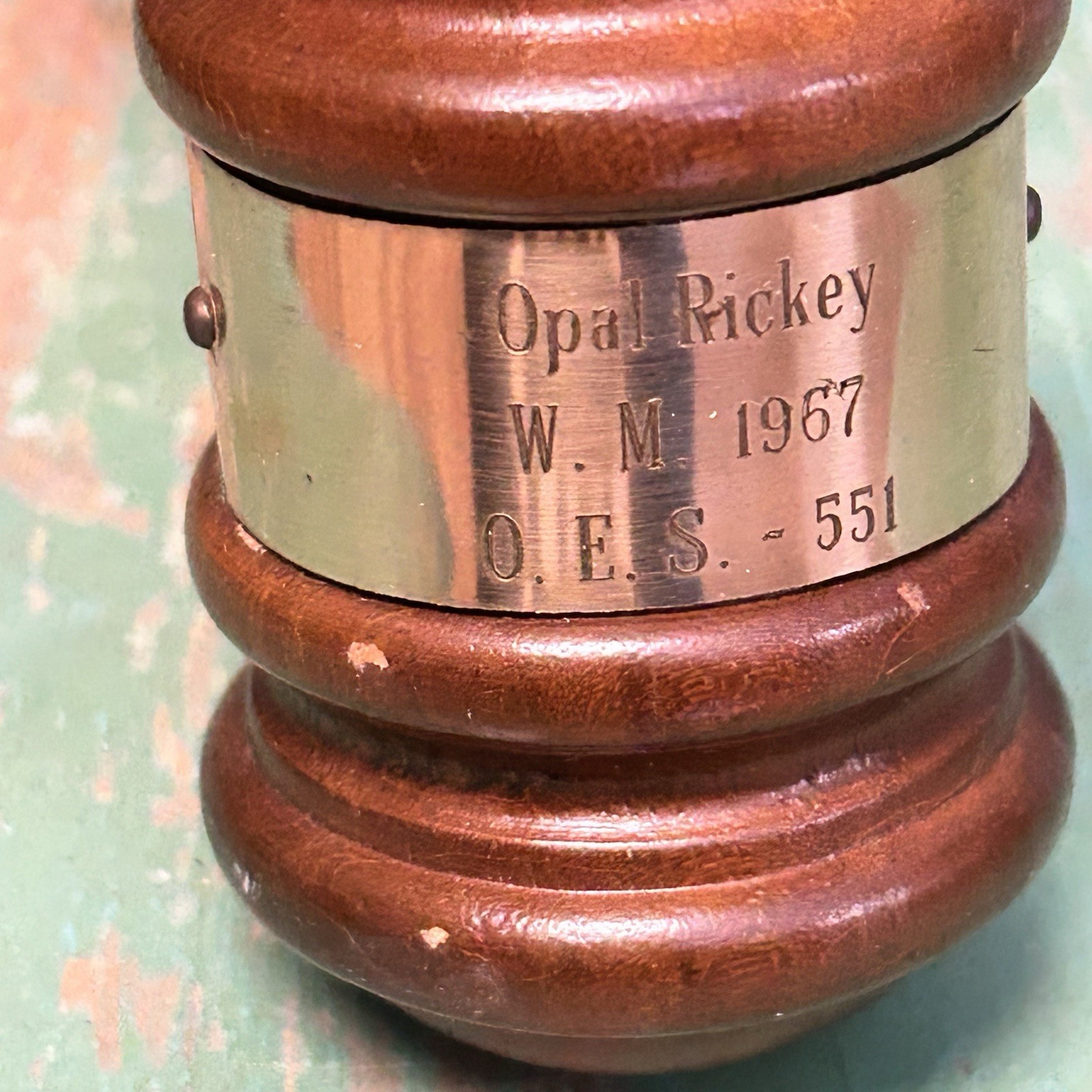 Vintage Wooden Gavel Auctioneers Judges 1967 Inscribed