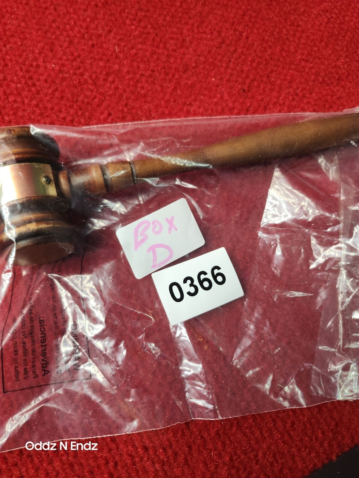 Vintage Wooden Gavel With Brass Plaque S.G.A. President 1976-77 8 Inches Long