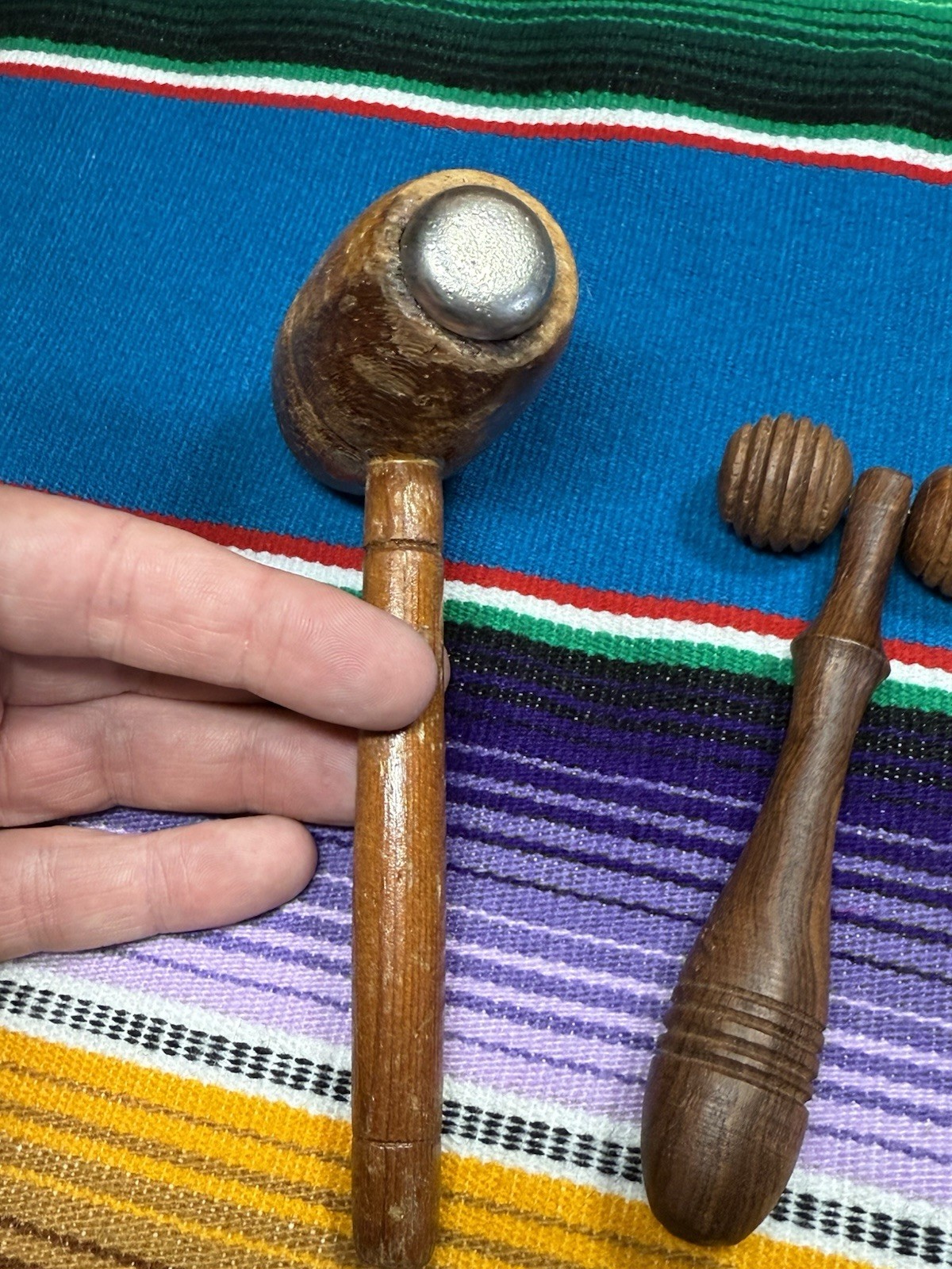 Vintage Wooden Gavels Set of 3