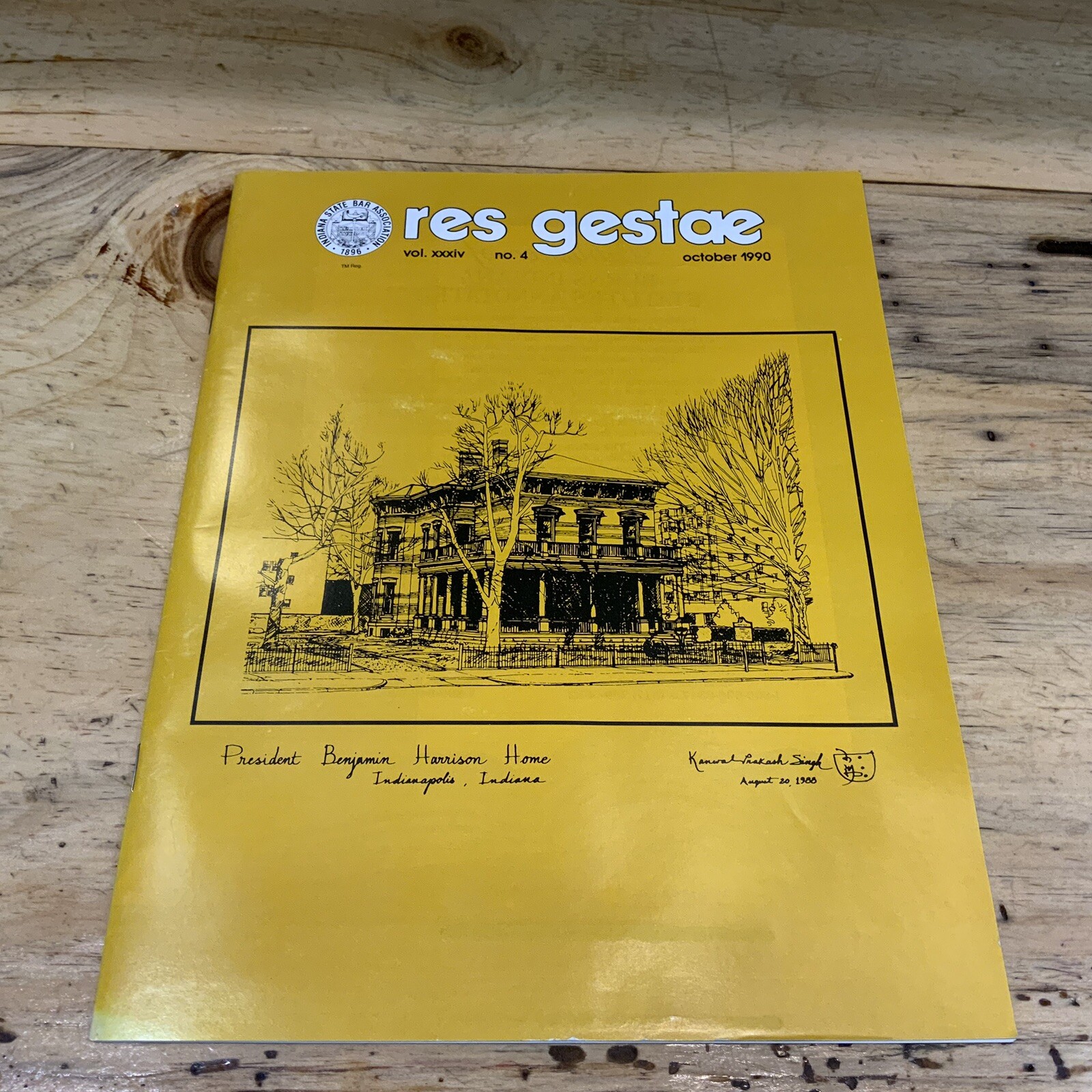 Indiana State Bar Association 1990 Res Gestae Lawyers Law Attorney