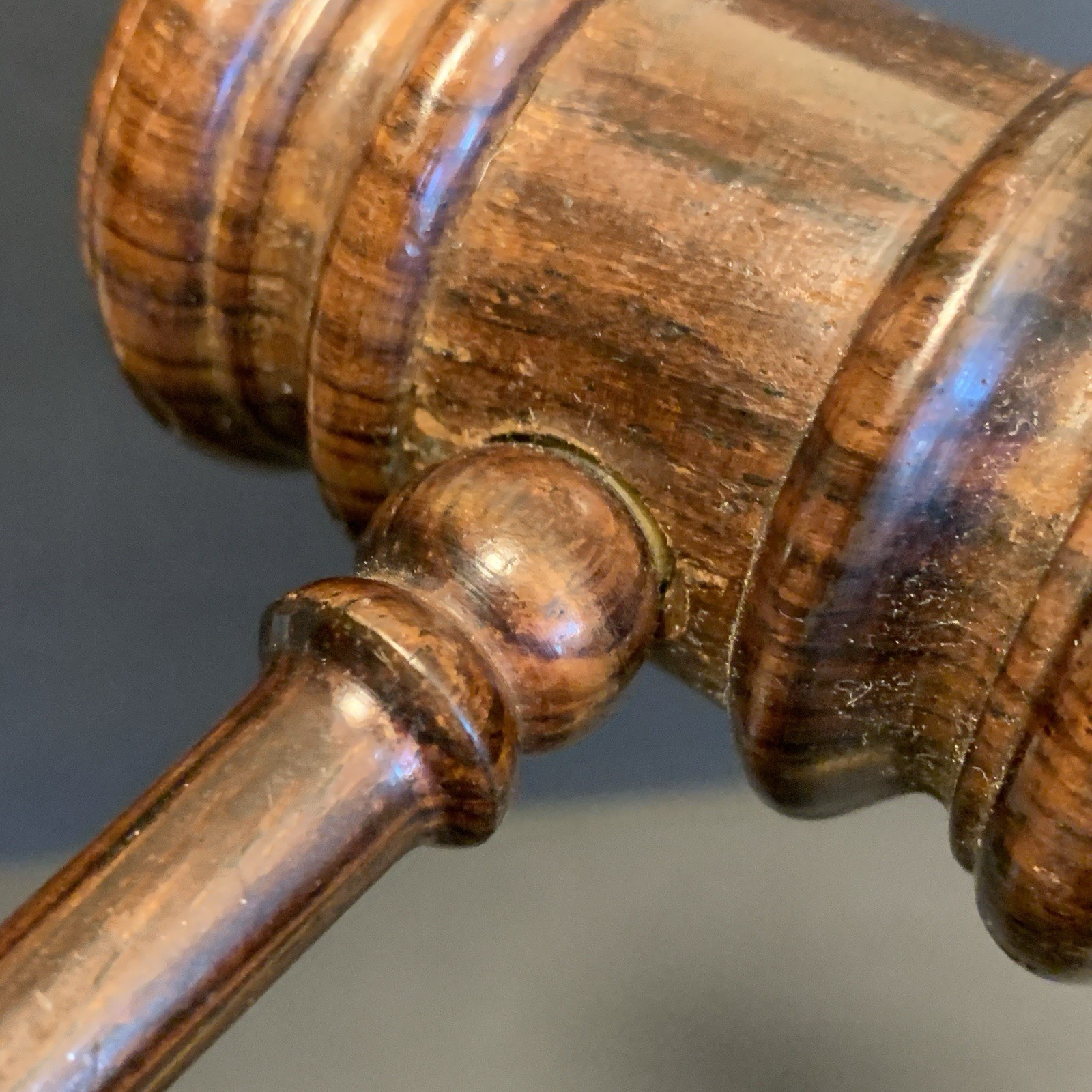 Vintage Wooden Gavel Judge Lawyer Auctioneer Collectible Prop Cosplay Court Wood